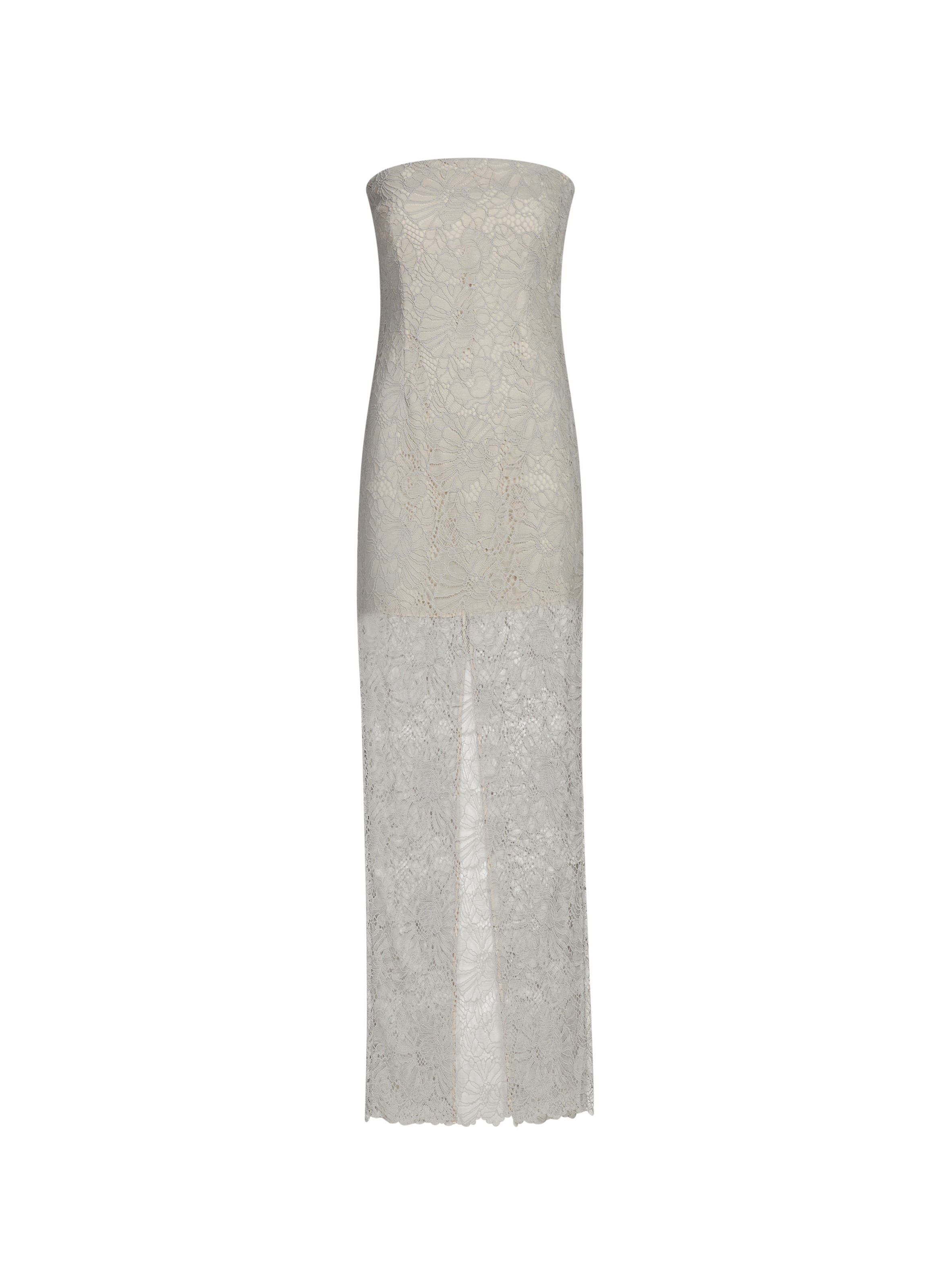 Strapless lace maxi dress ROTATE Grey