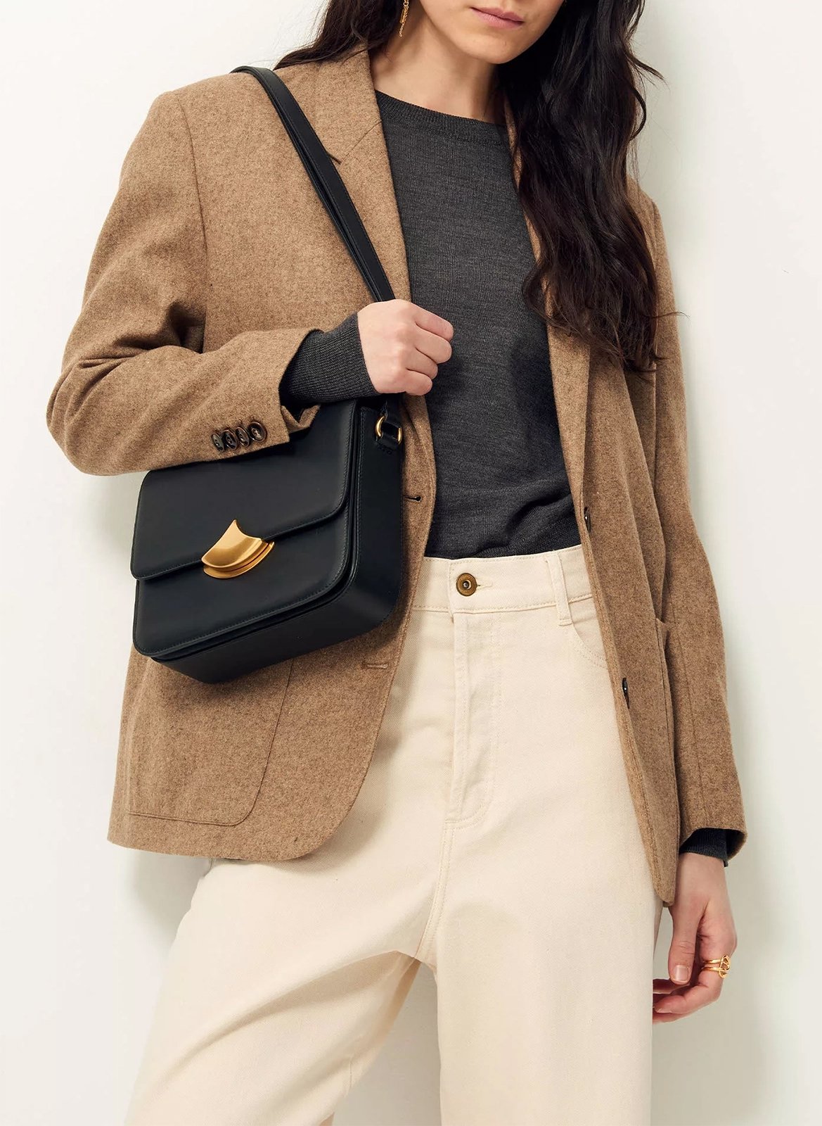 Sac bandoulière en cuir diviluz SESSUN Noir