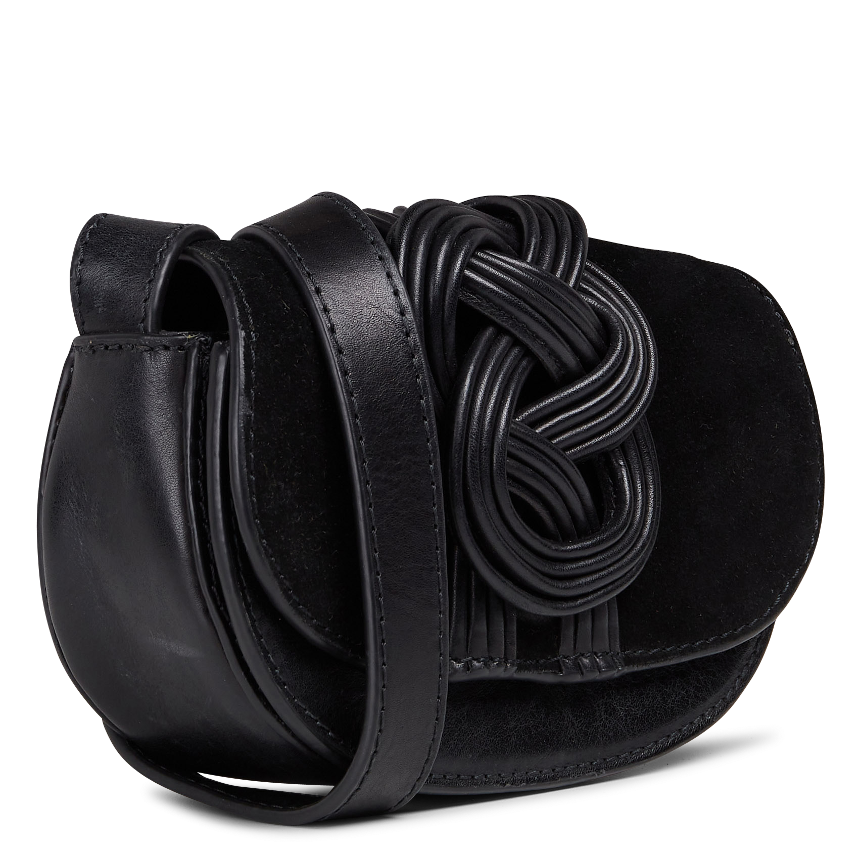 Sac bandoulière en cuir marius mini MAISON 123 Noir