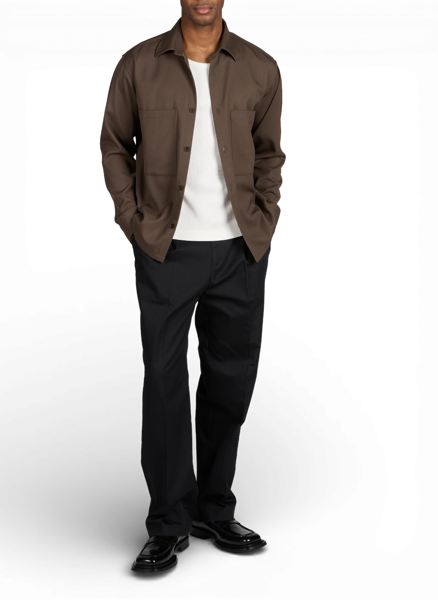 Mixed wool Freddy shirt NN.07 Brown