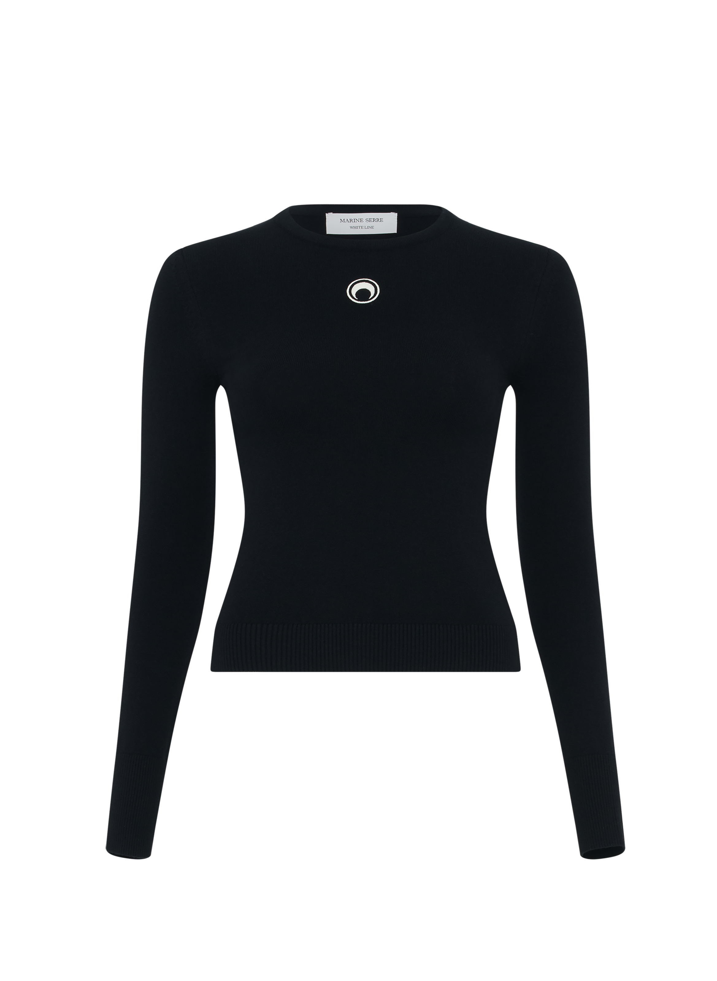 Pull ajusté en maille avec logo moon MARINE SERRE Noir