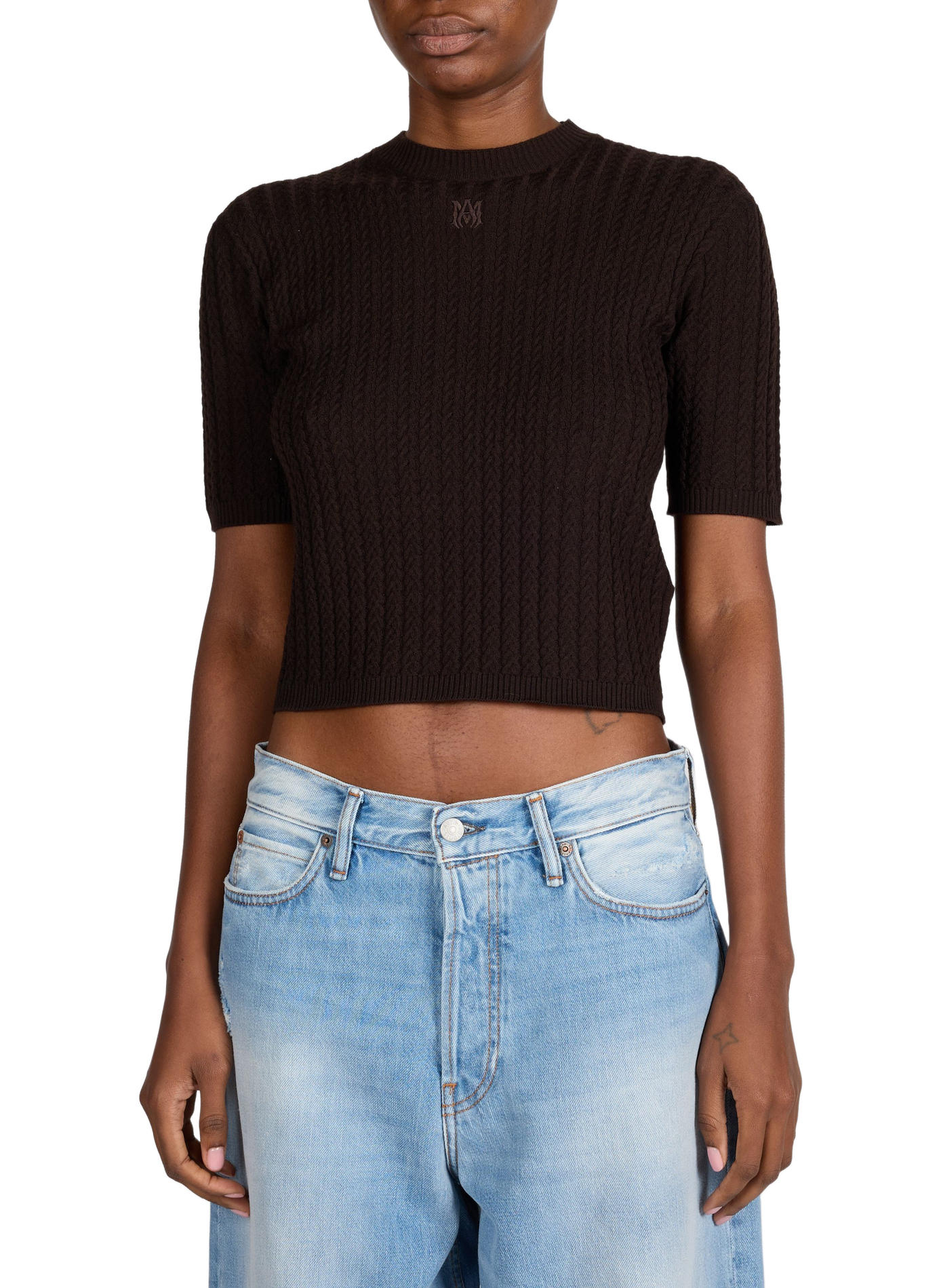 Wool Blend Knit T-shirt AMIRI Multicolour