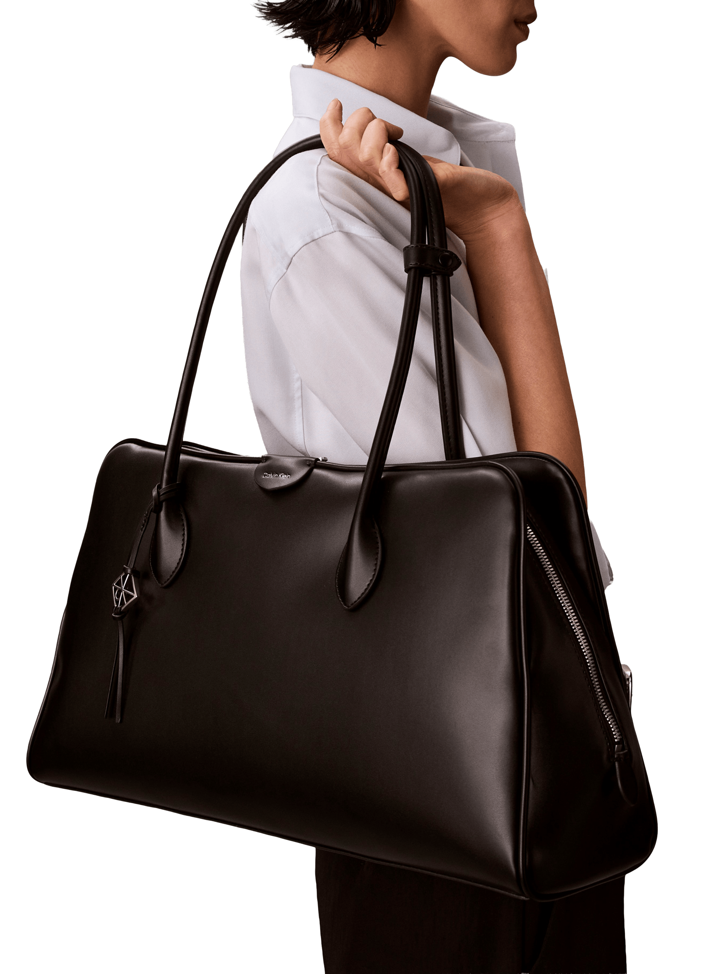 Sac épaule uni CALVIN KLEIN Noir