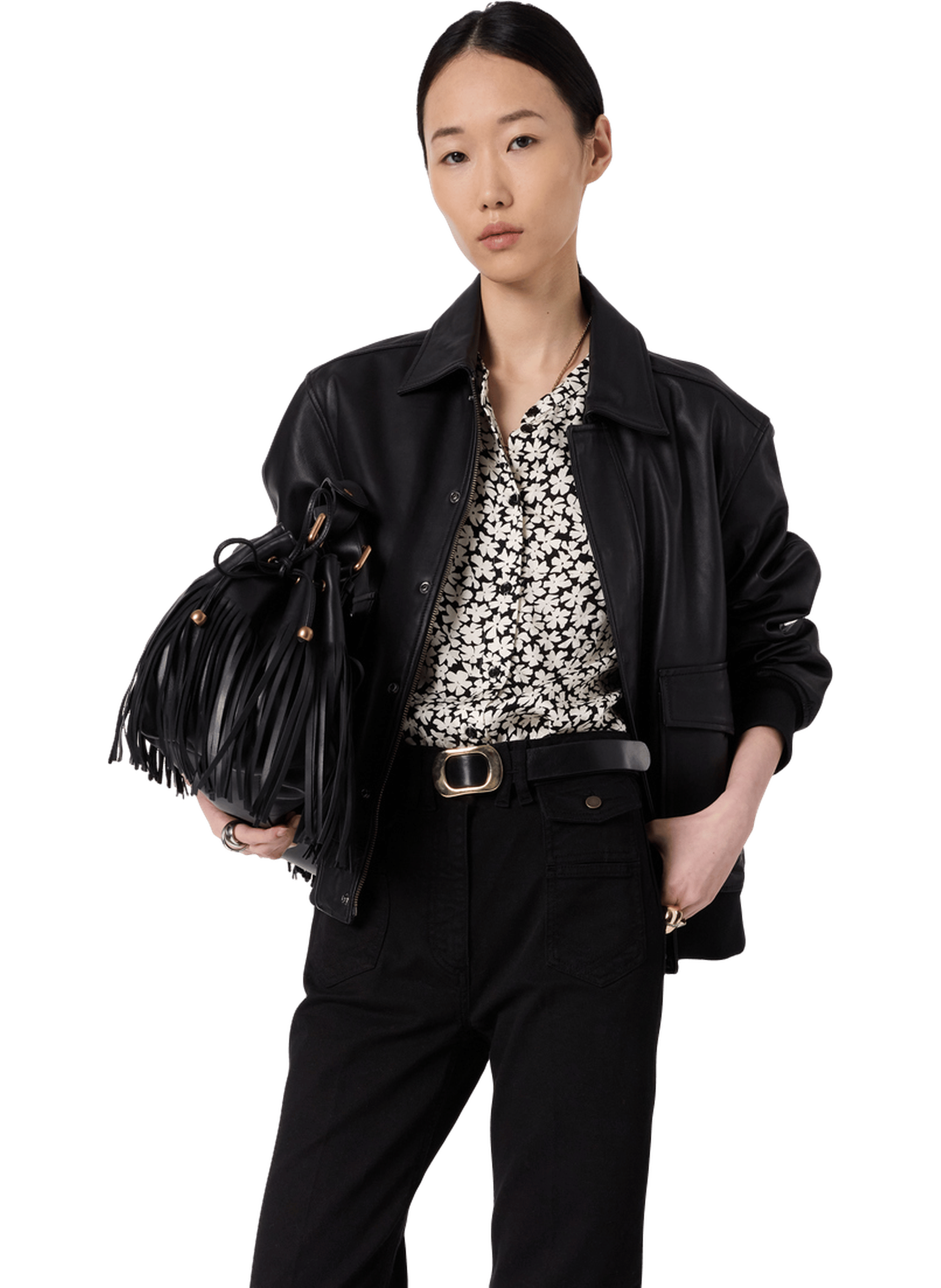 Chemise fluide imprimé bicolore - CEONIE GERARD DAREL Noir