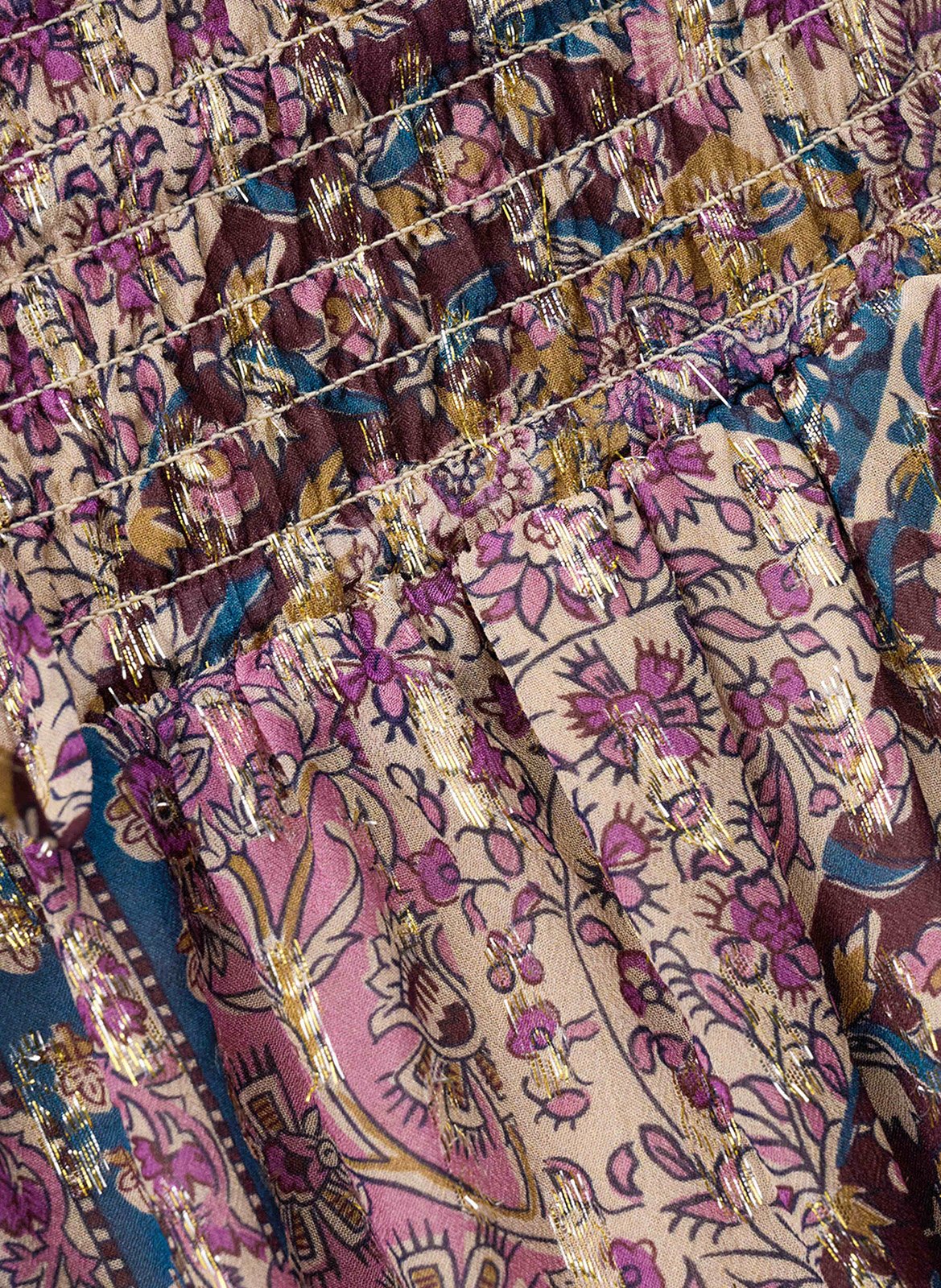 Pantalon large stretch imprimé parsy BA&SH Rose