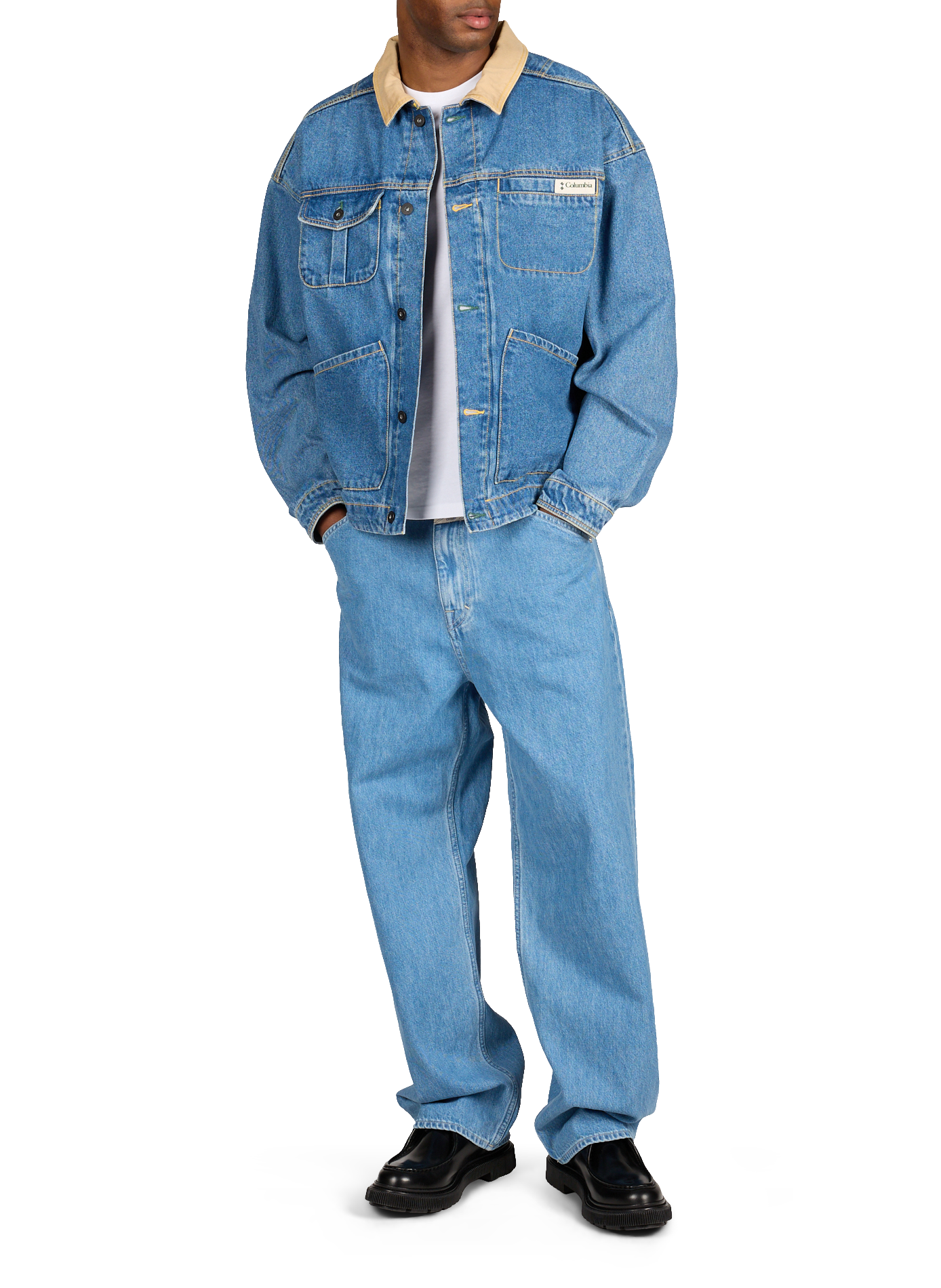 Veste denim Acker Rock à col contrastant COLUMBIA Bleu