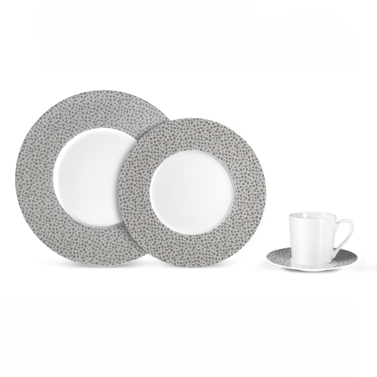 Baghera - assiette plate 27 cm (lot de 6) MEDARD DE NOBLAT Argent