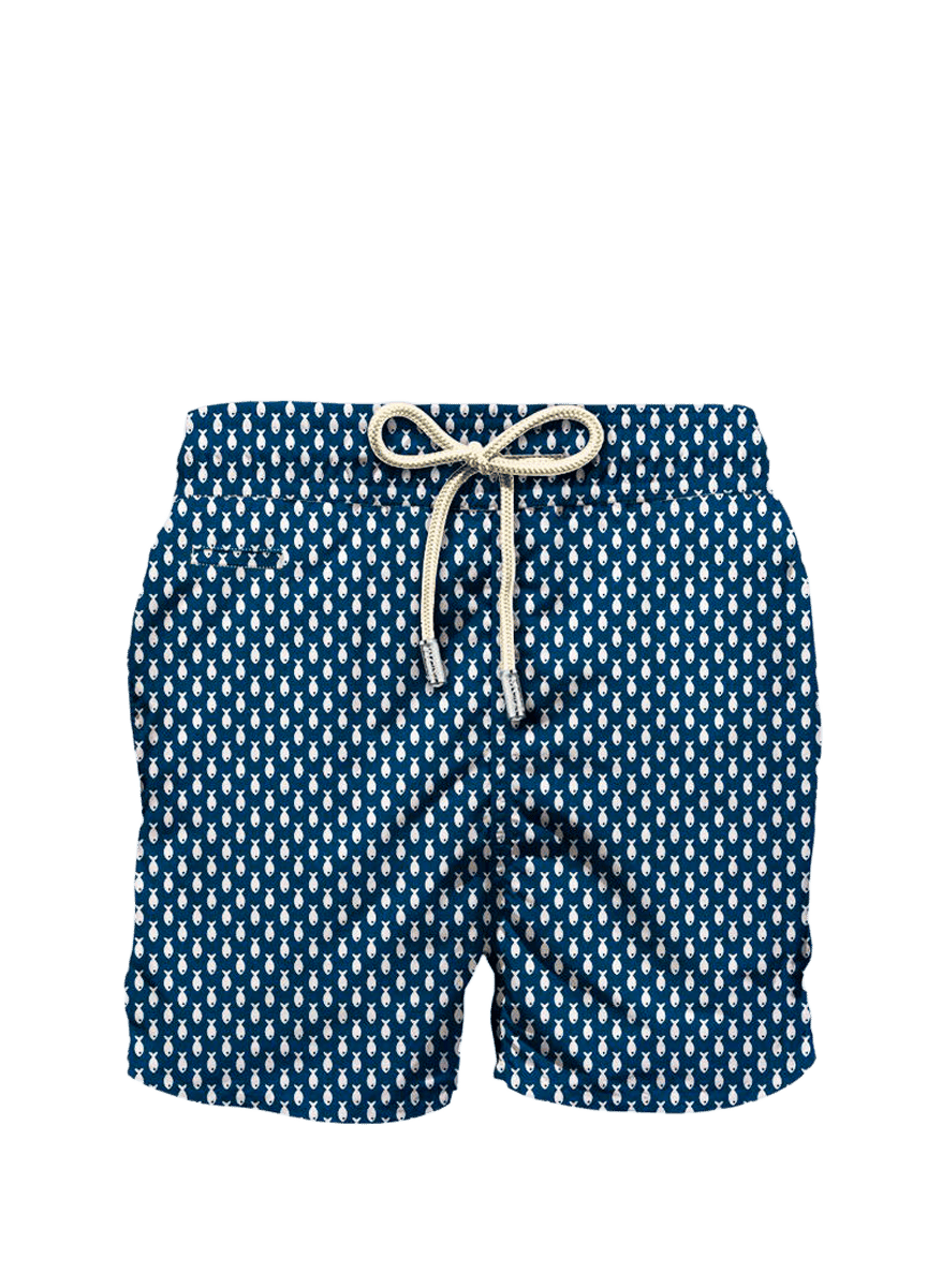 Short de bain imprimé Light Fantasy MC2 SAINT BARTH Bleu