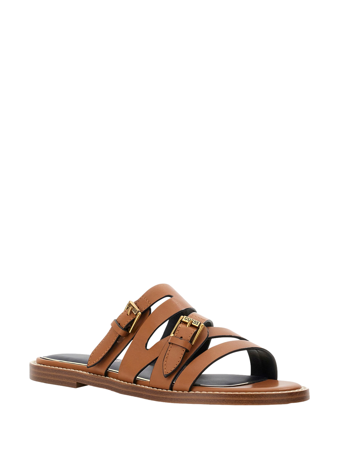 Flat Grayden buckled sandals GUESS Brown