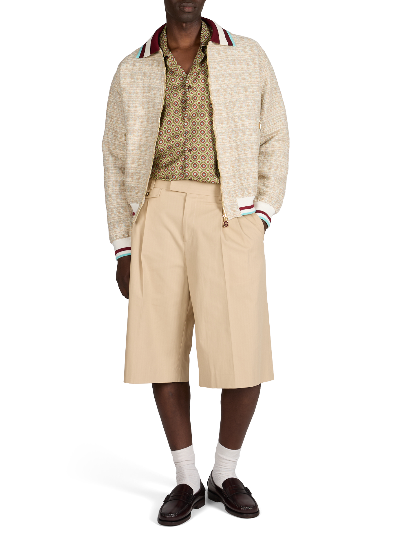 Tweed cotton blend jacket DROLE DE MONSIEUR Beige