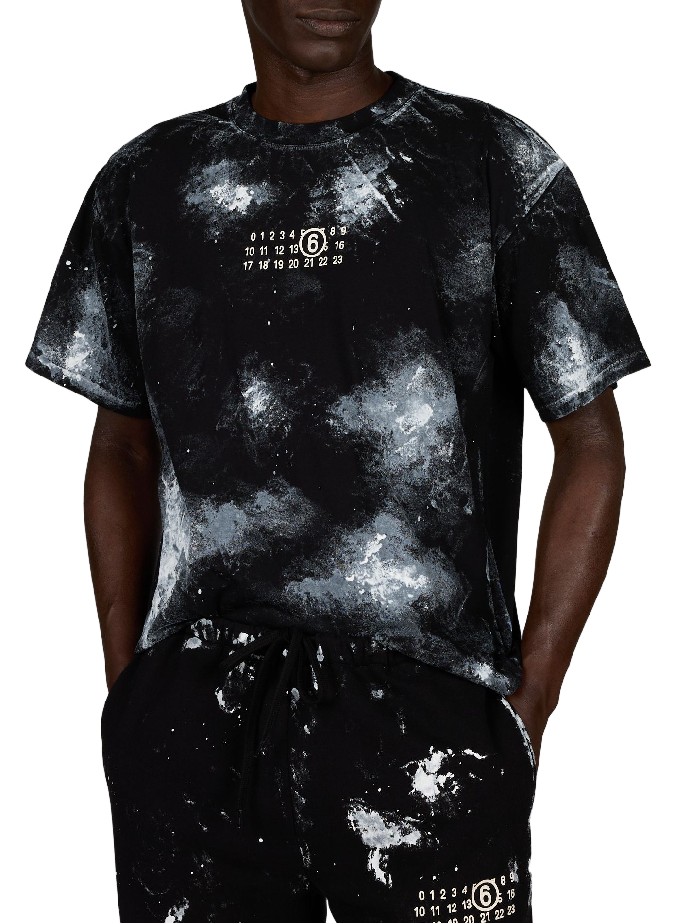 Spot-print cotton T-shirt MAISON MARGIELA Black