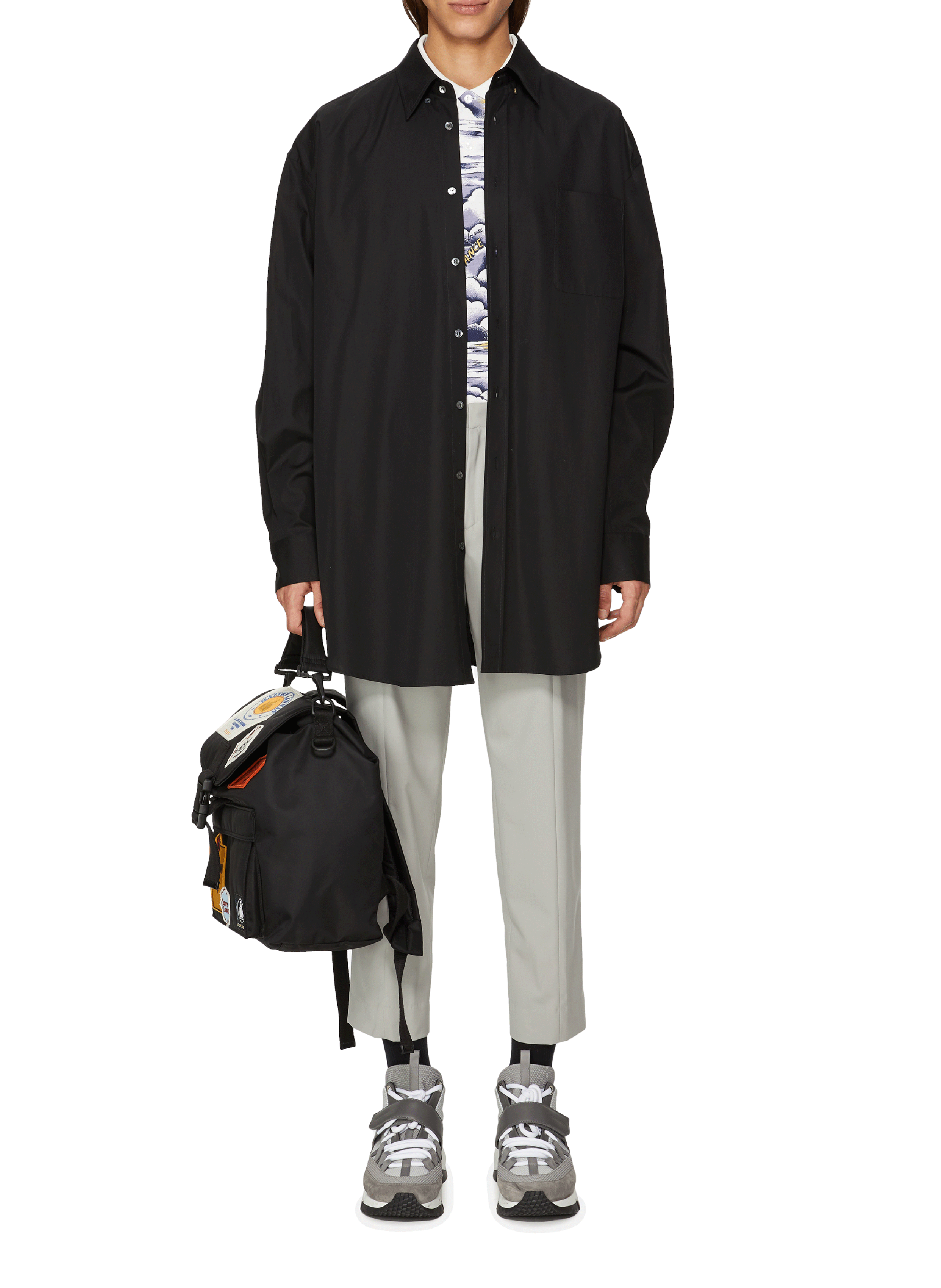 Oversized cotton shirt  MAISON MARGIELA Black