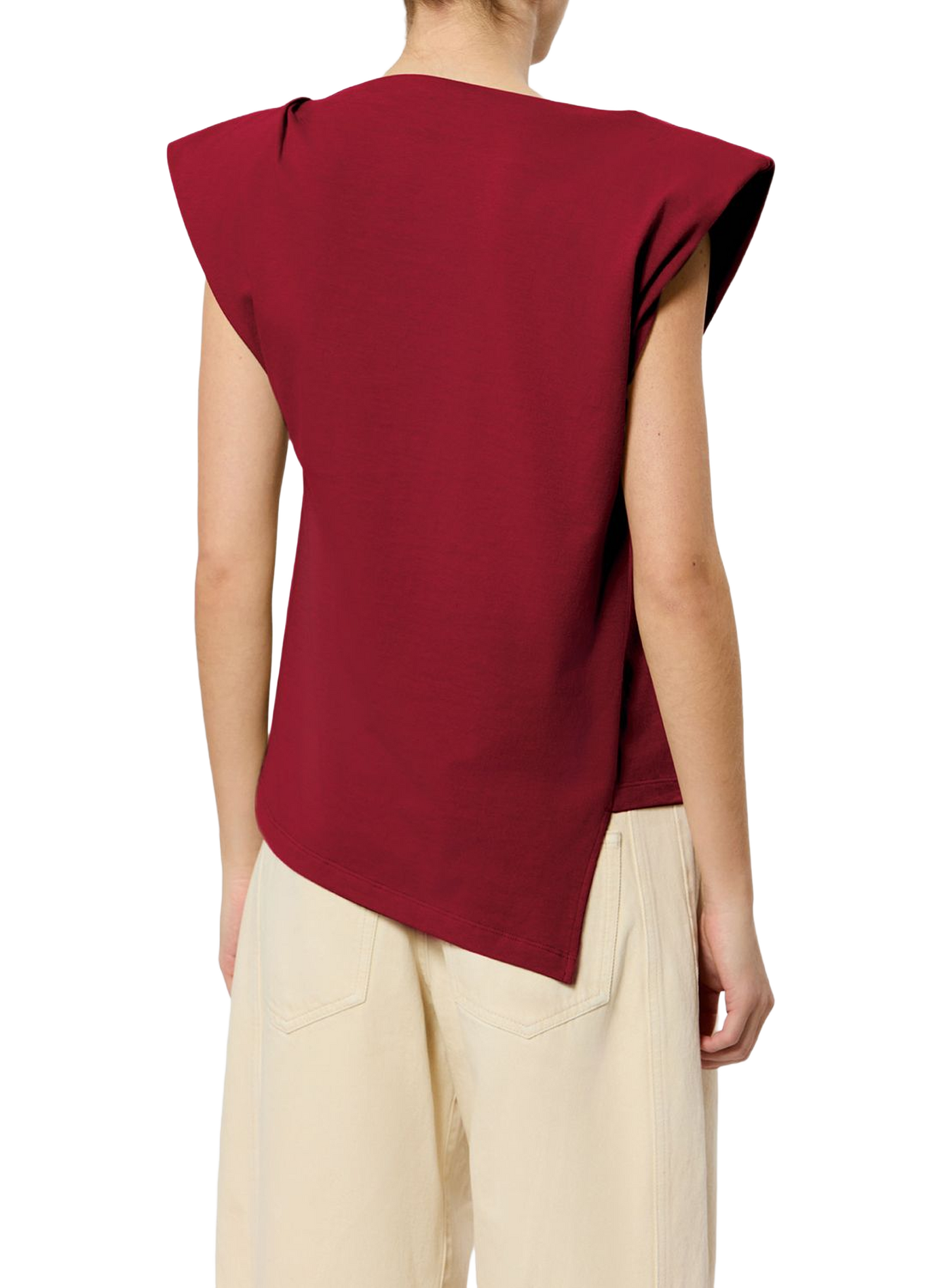 Asymmetrisches T-Shirt aus Bio-Baumwolle von Sebani ISABEL MARANT Rot
