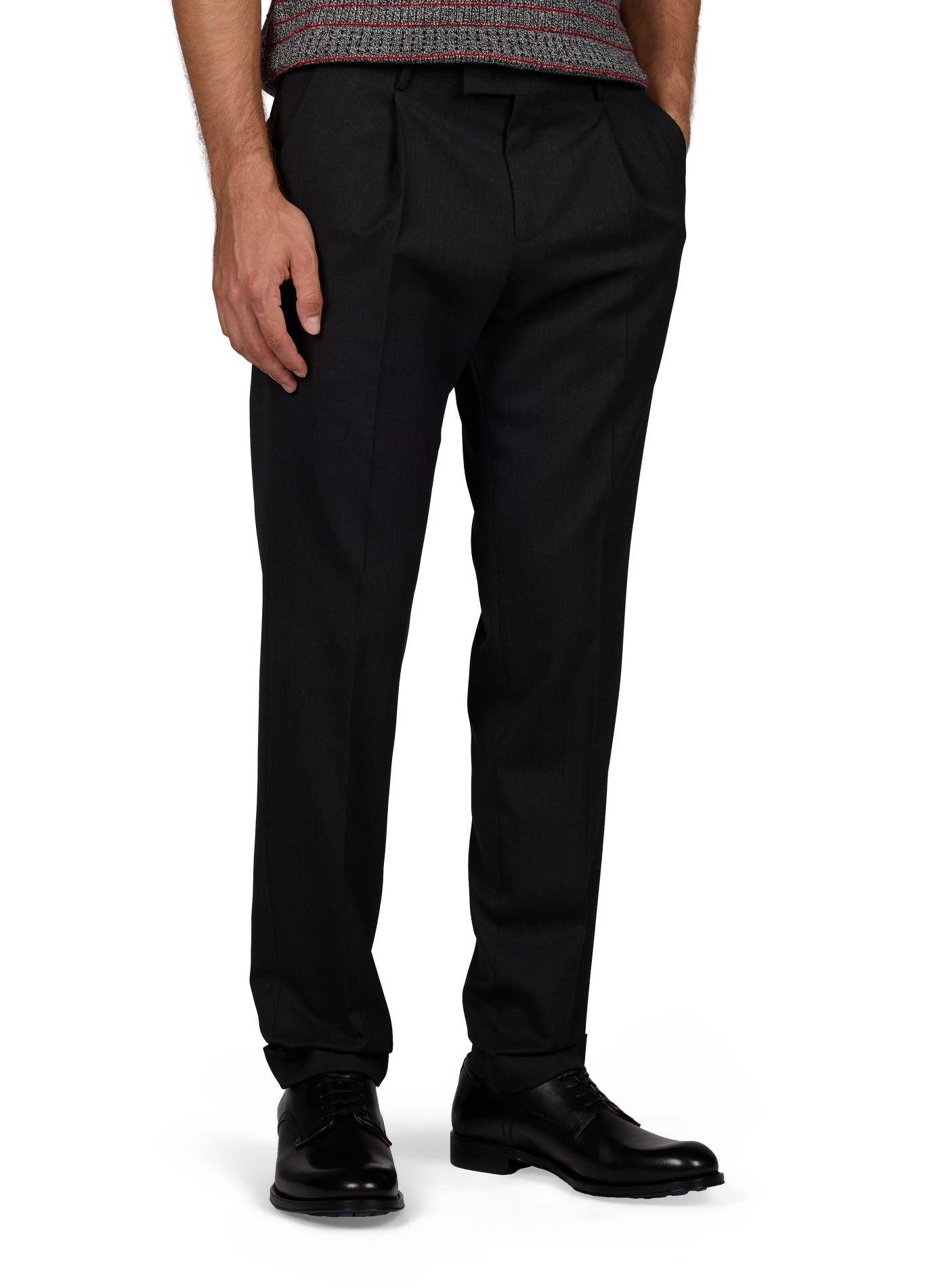 Slim-fit stretch cotton chinos PT01 Black