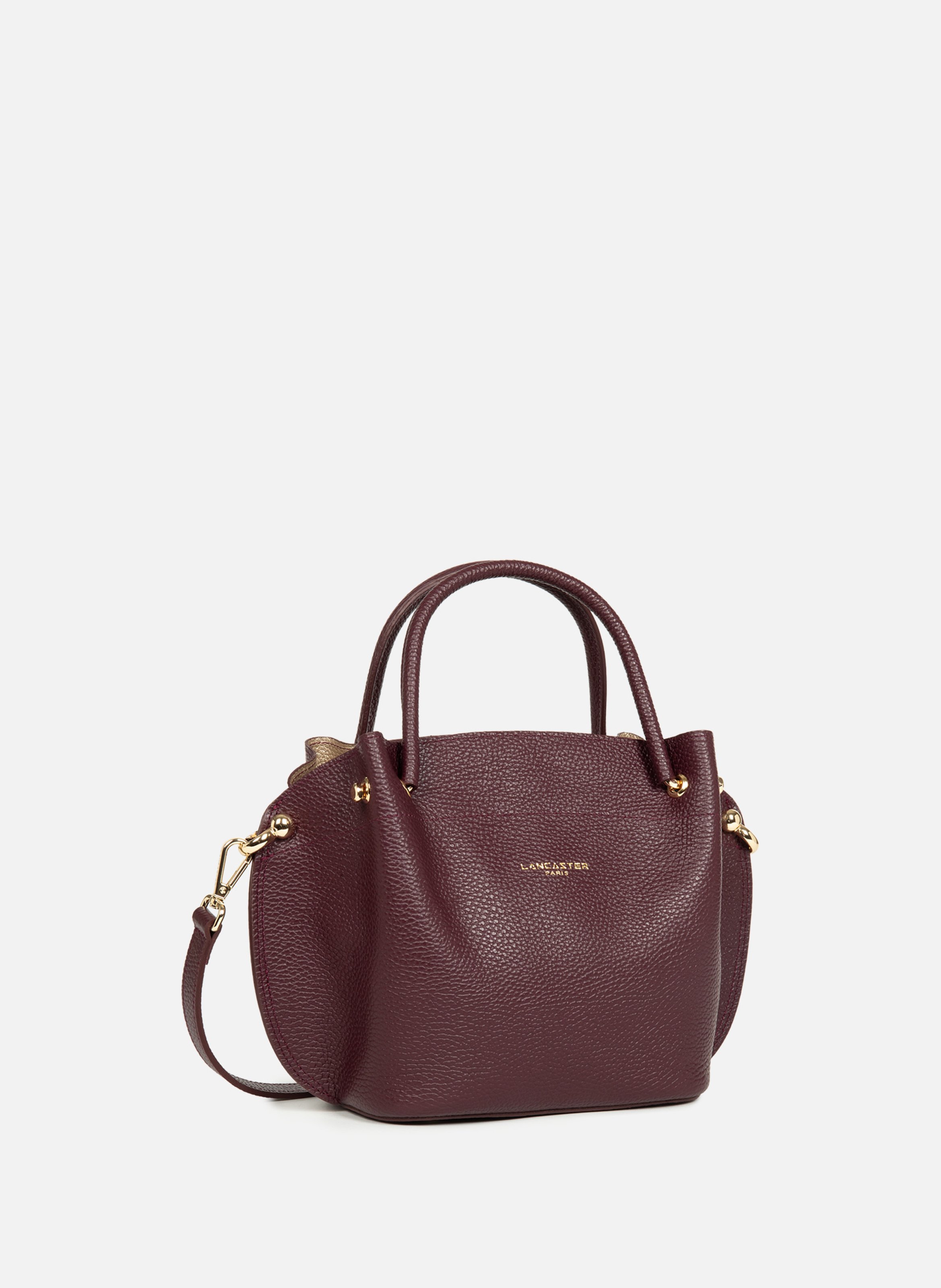Sac à main - foulonné double louisa LANCASTER Rouge