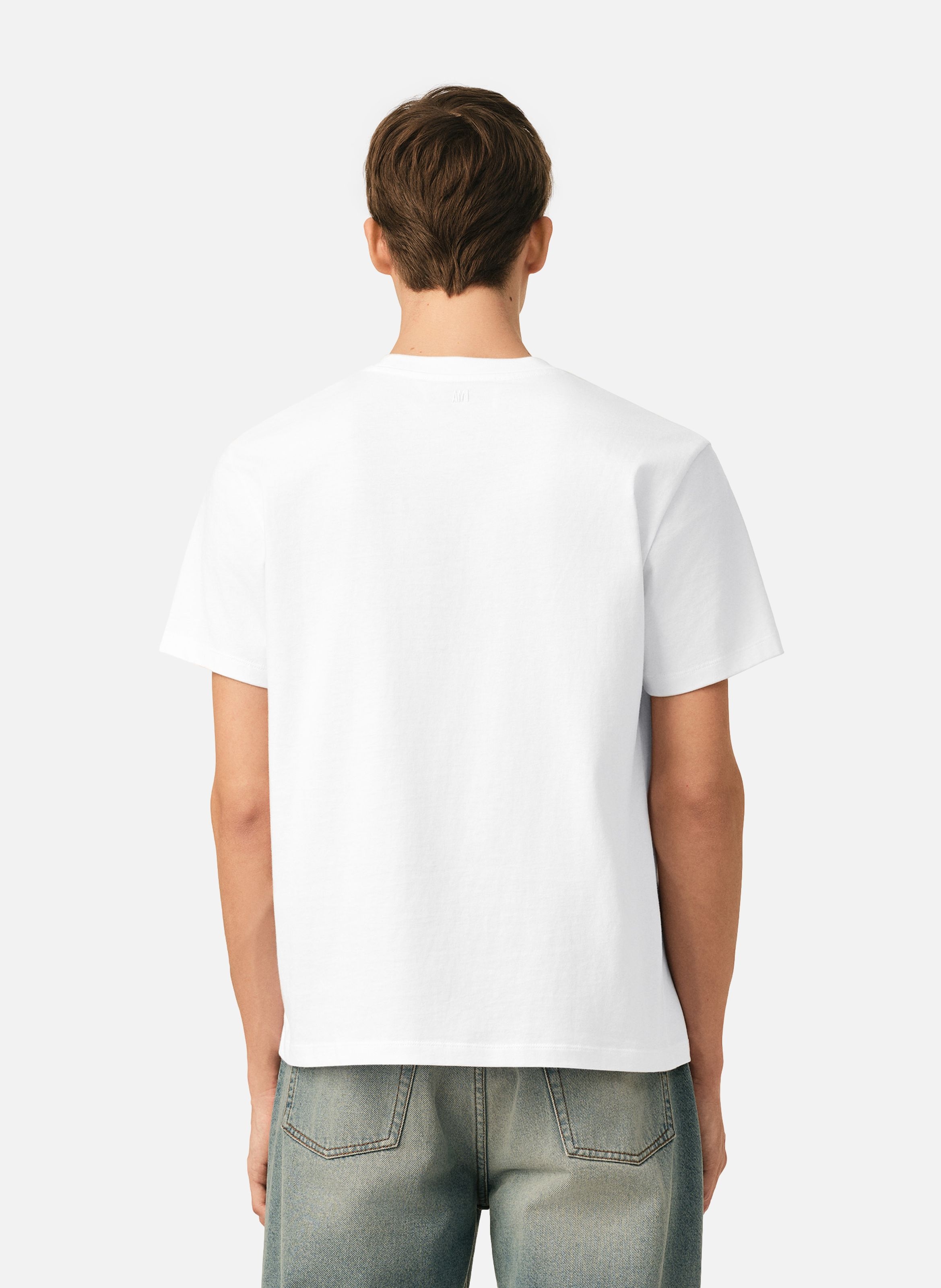 T-shirt ami de coeur rouge unisexe AMI PARIS Blanc