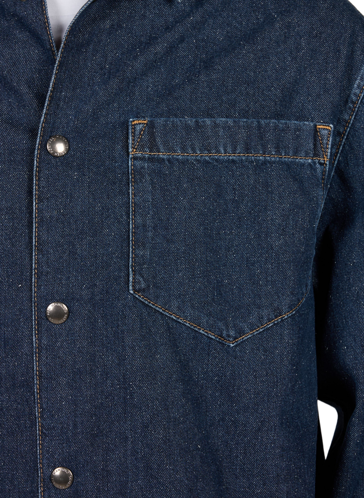 Oversized denim shirt in cotton and silk 7 FOR ALL MANKIND Blue