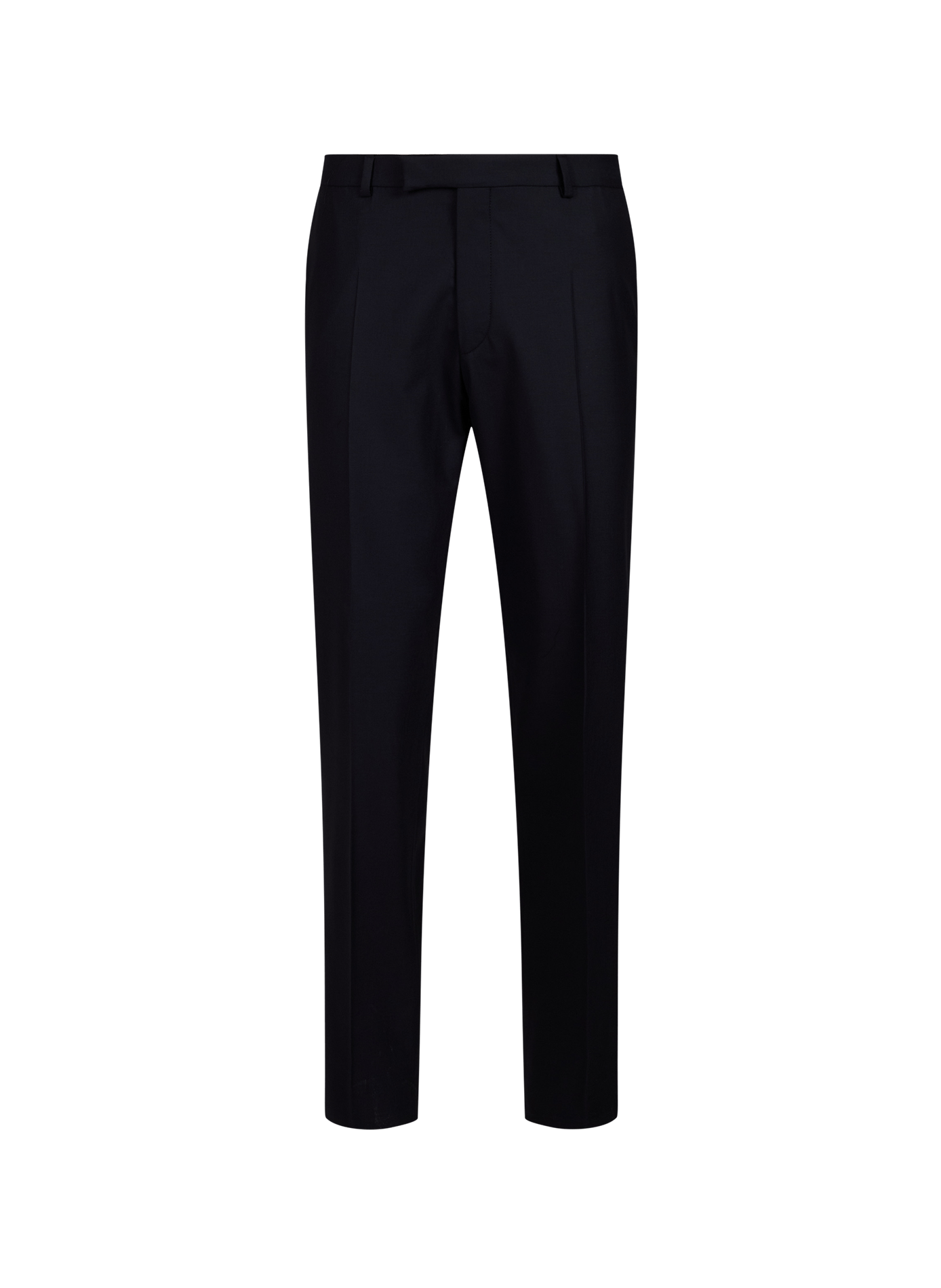 Broek in effen gemengde scheerwol PIERRE CARDIN Blauw
