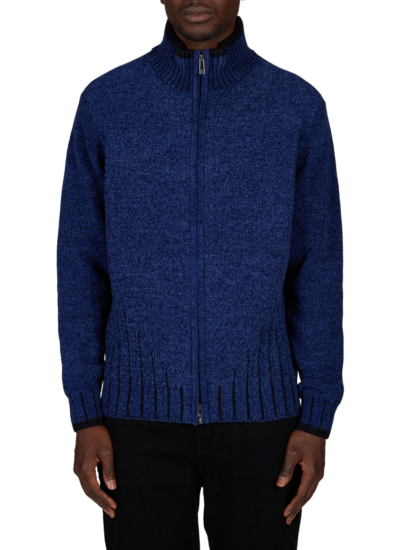 Straight knit sweater with high neck ARMANI EXCHANGE Blue