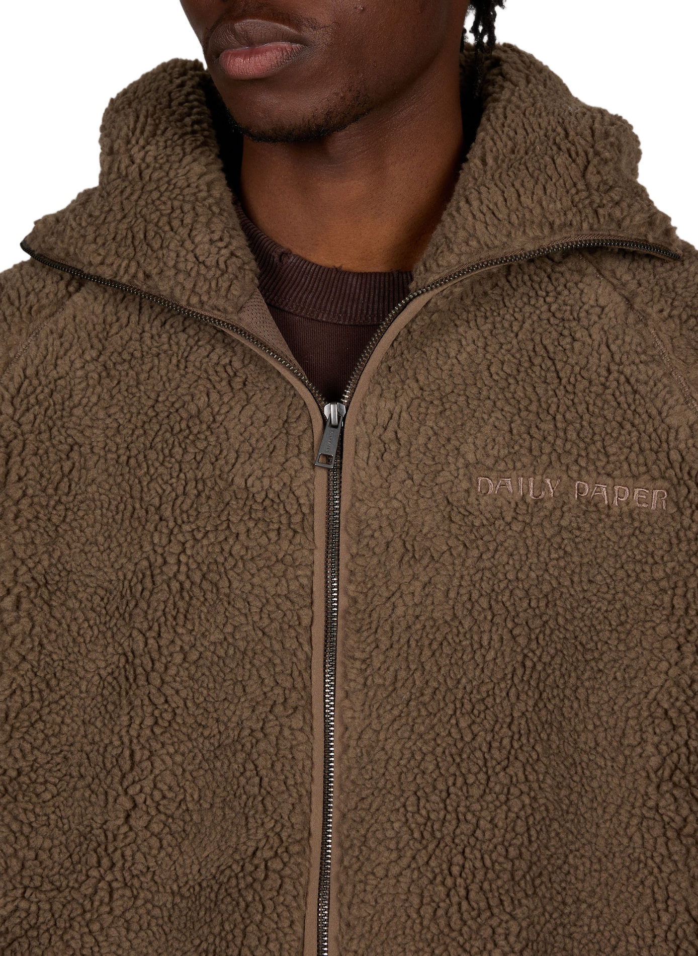 Plain zip-up fleece jacket DAILY PAPER Grey