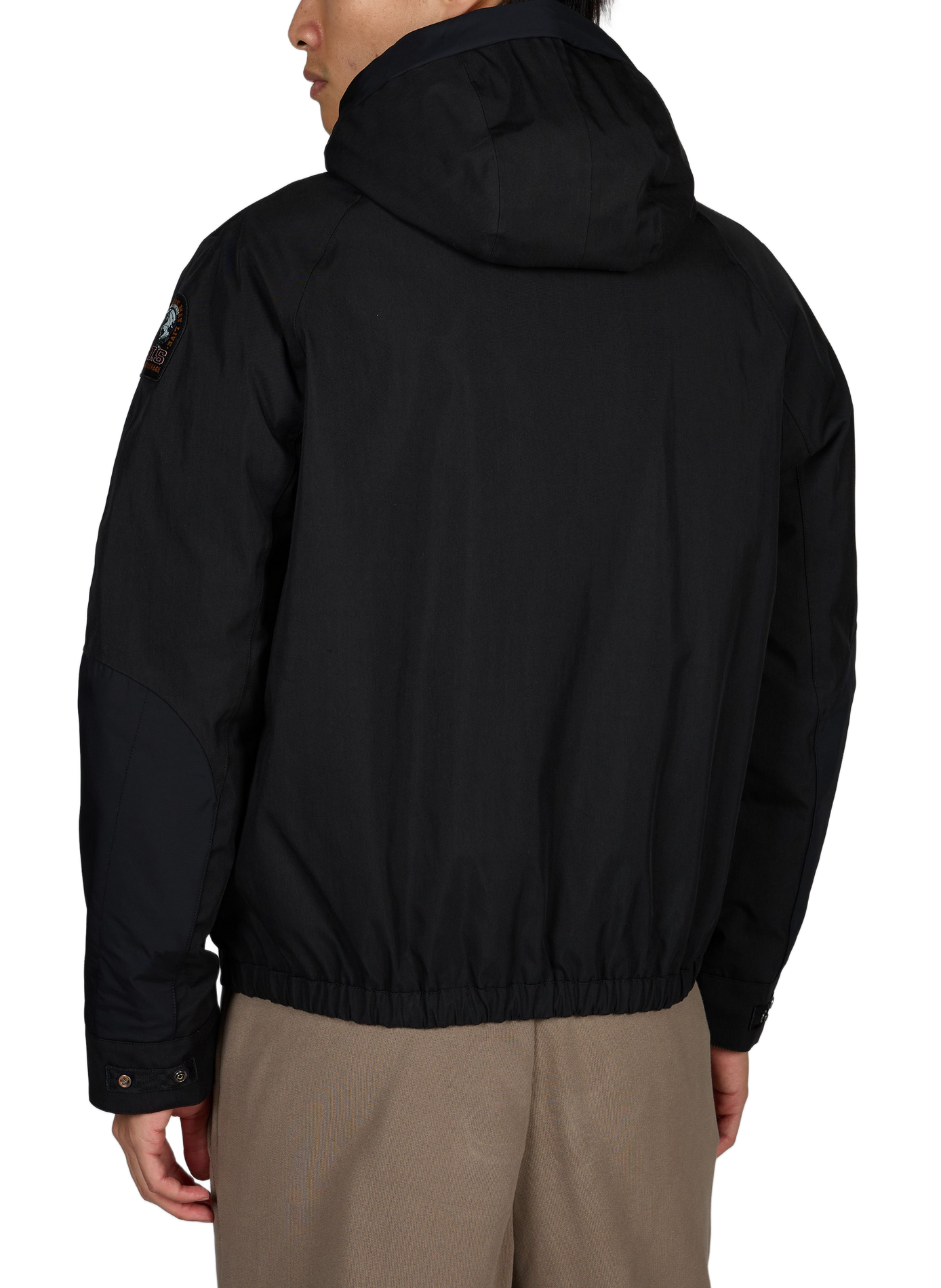 Blouson droit à capuche uni PARAJUMPERS Noir