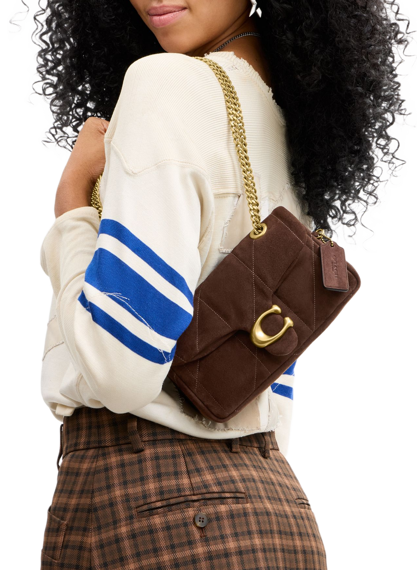Quilted Leather TABBY 20 Shoulder Bag COACH Brown