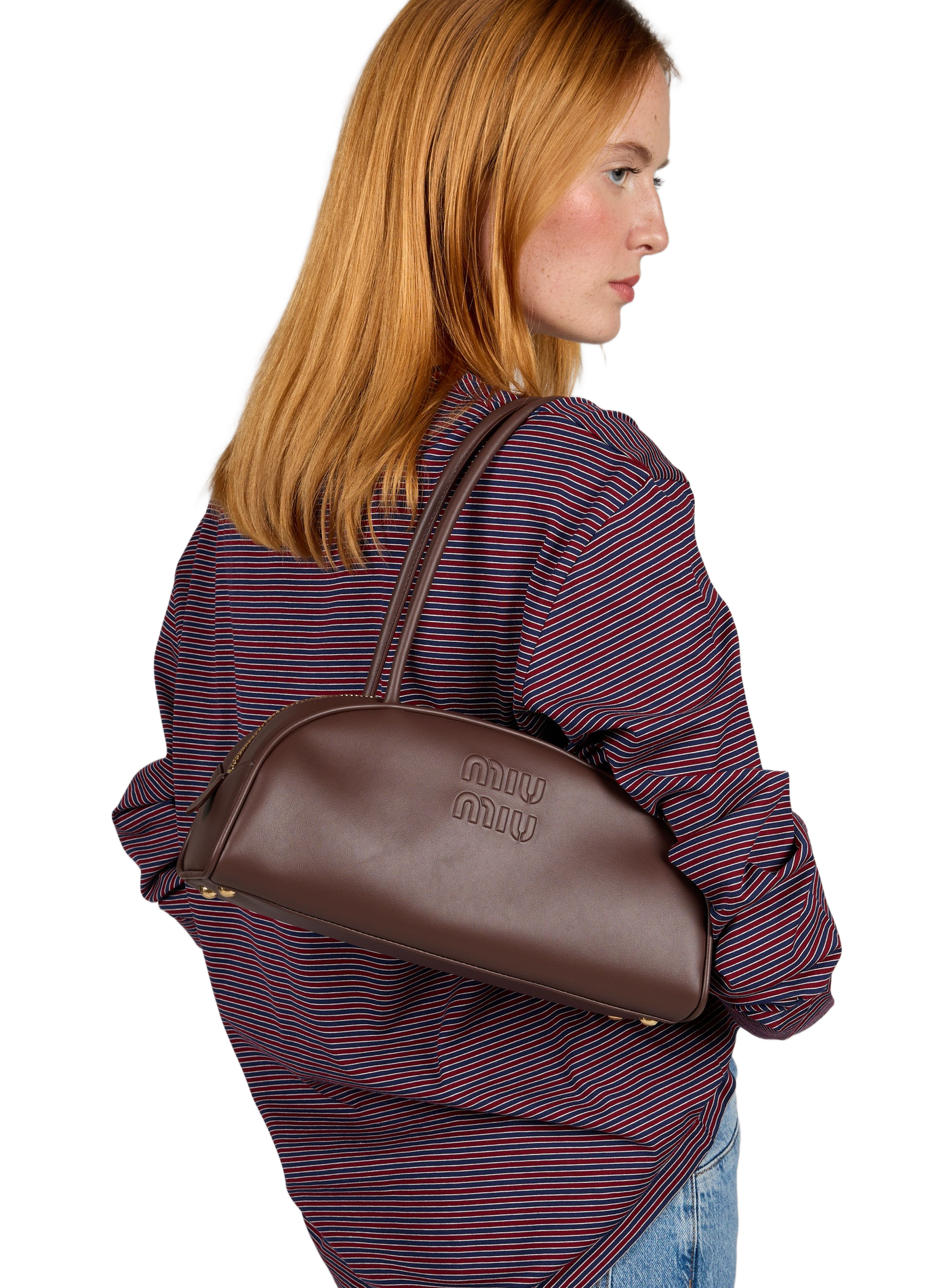 Beau tas van leer MIU MIU Bruin