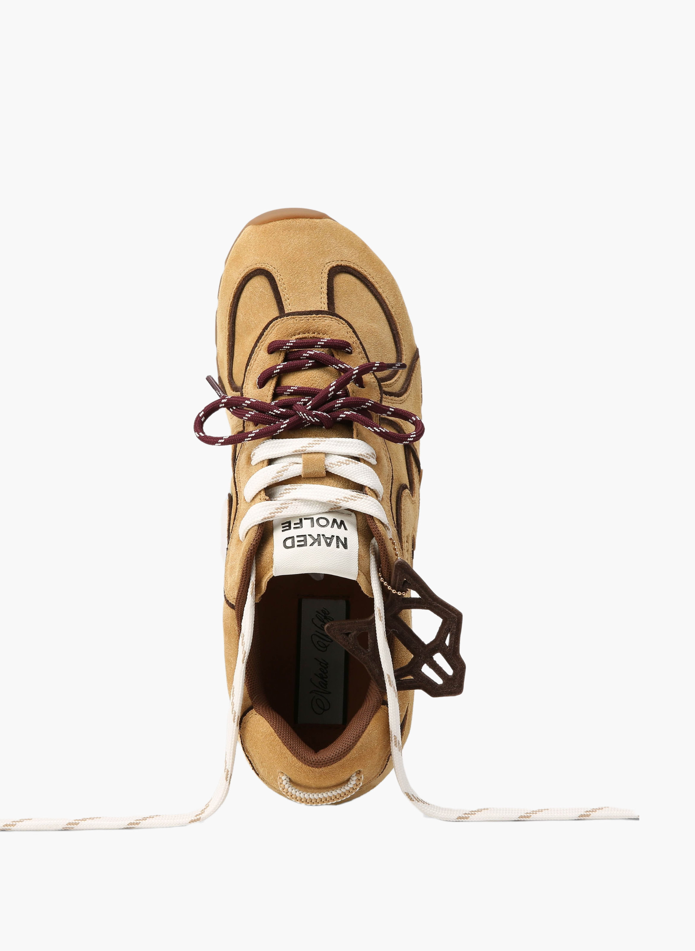 Baskets ace m en daim NAKED WOLFE Marron