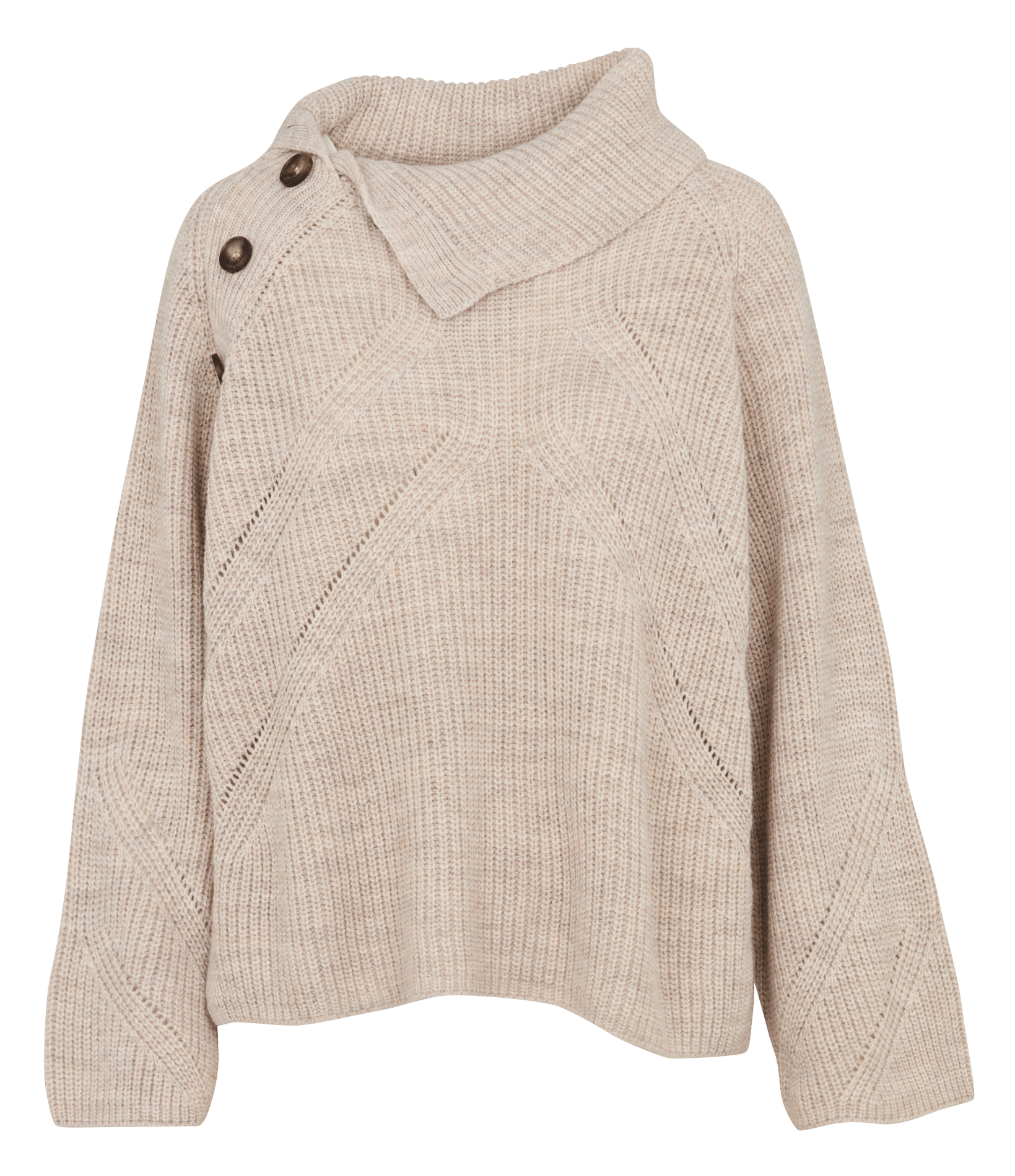Oversized trui van een wolmix LA FEE MARABOUTEE Beige
