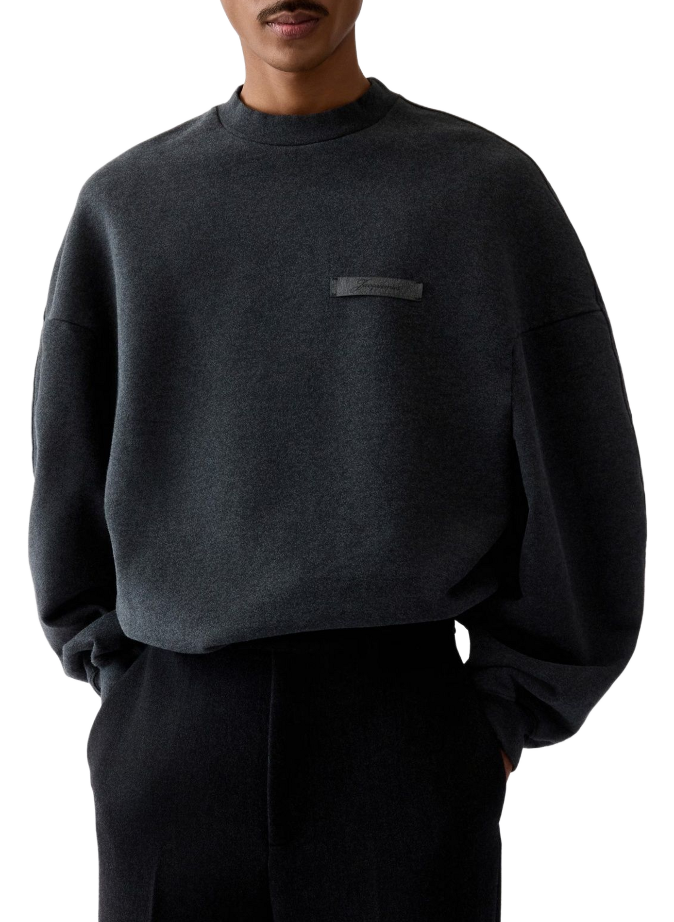 De ruime Ruban-sweatshirt van katoen JACQUEMUS Grijs
