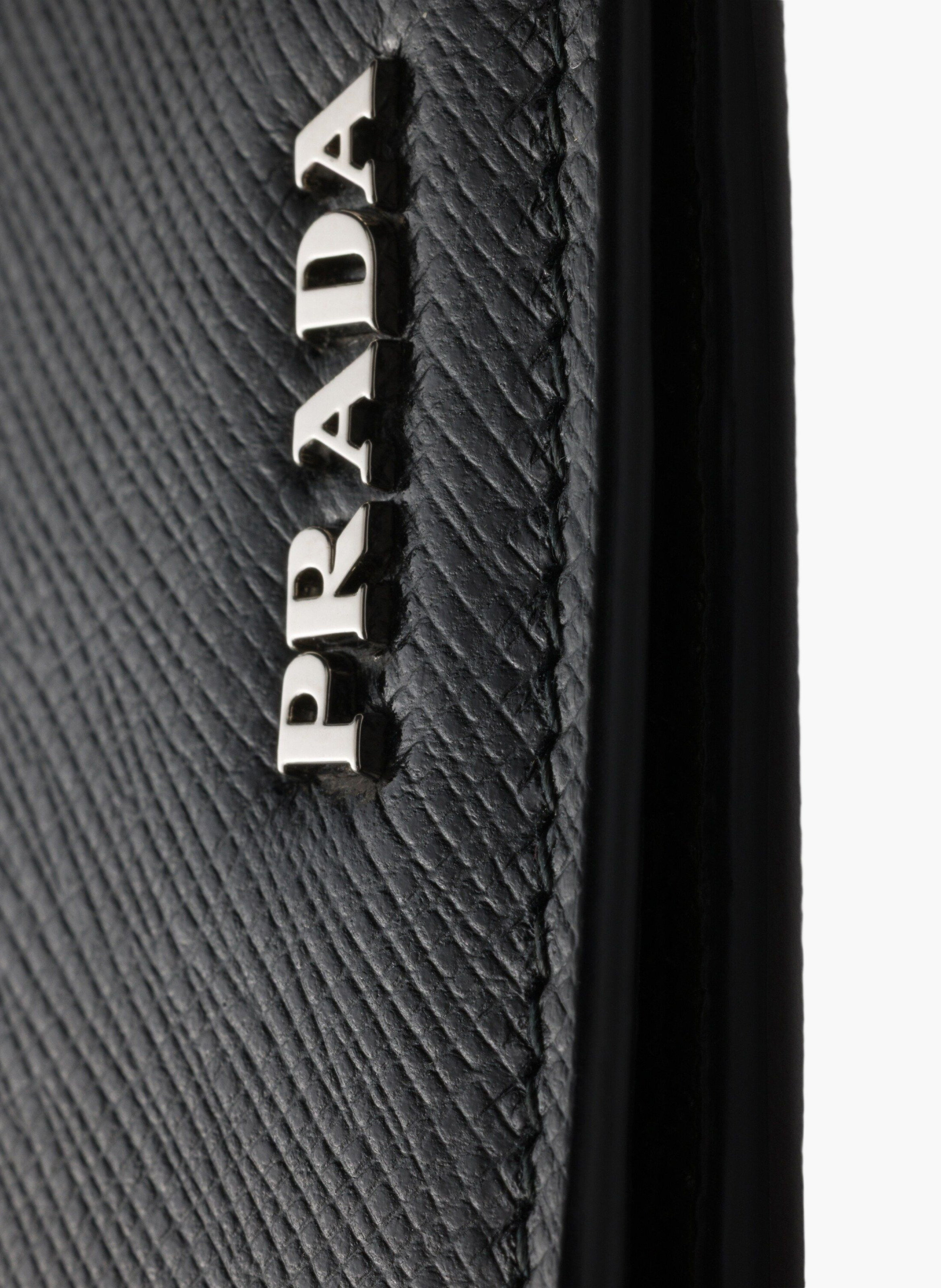 Portefeuille en cuir saffiano PRADA Noir