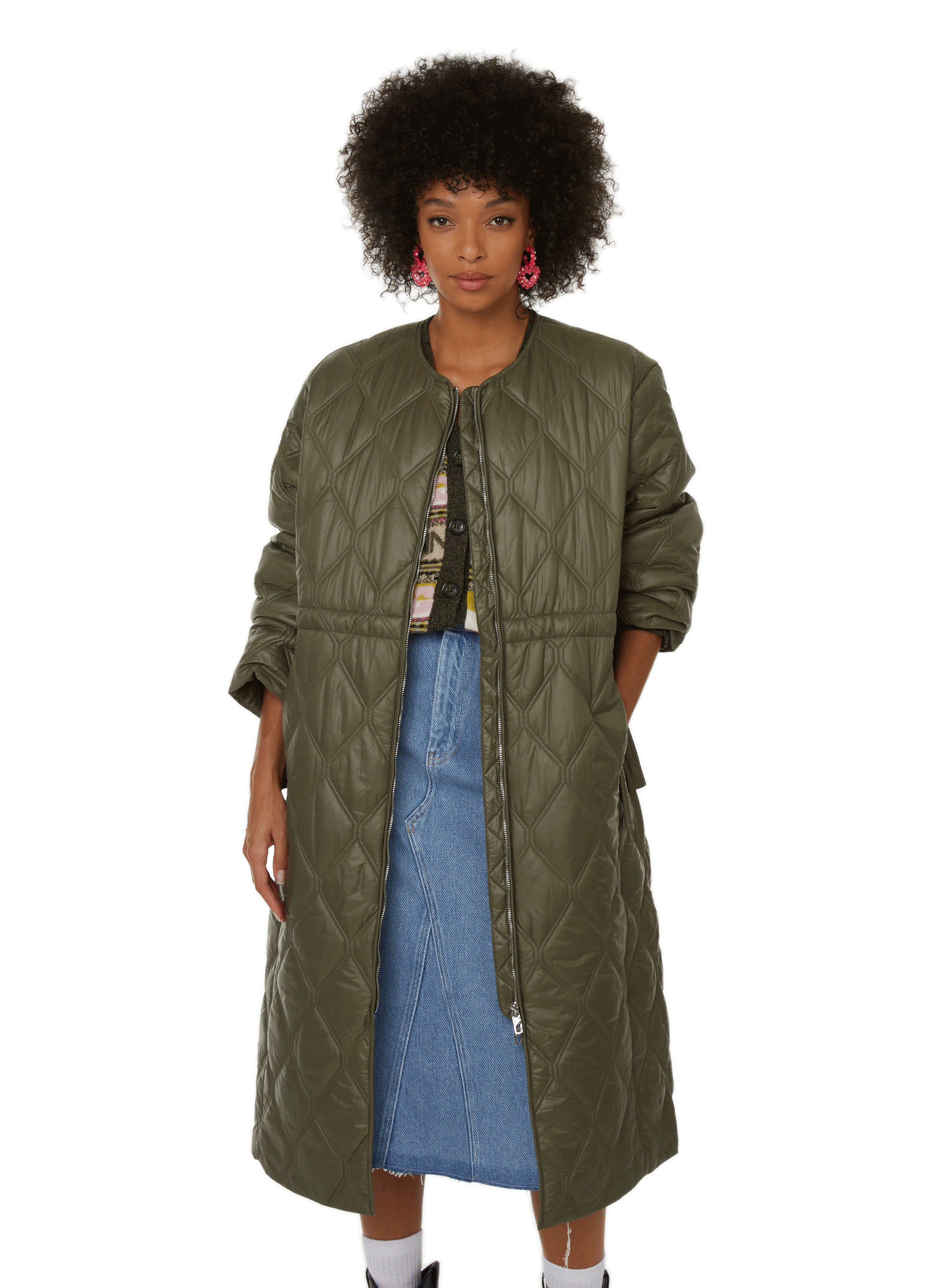 Manteau Doudoune Ganni Multicolore Taille M - Neuf Avec étiquettes, Doublure Polyester
