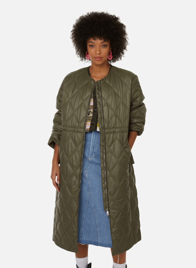 Quilted recycled nylon coat GANNI