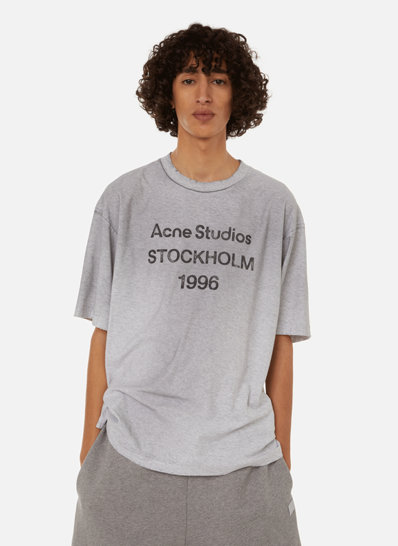 ACNE STUDIOS T-shirt à imprimé en coton Gris