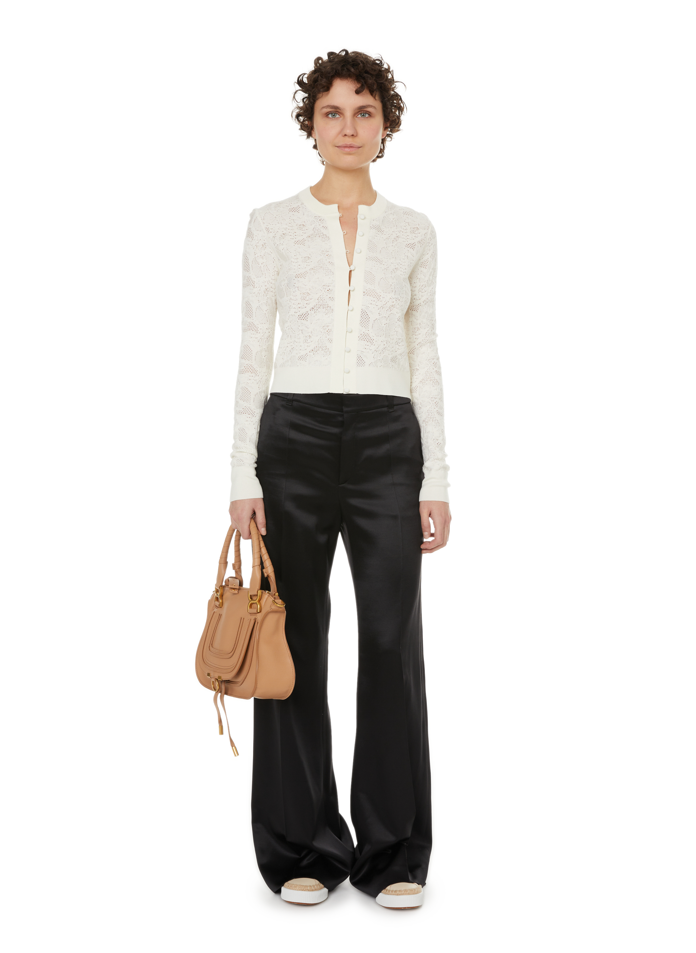 Sac à main Marcie en cuir Beige