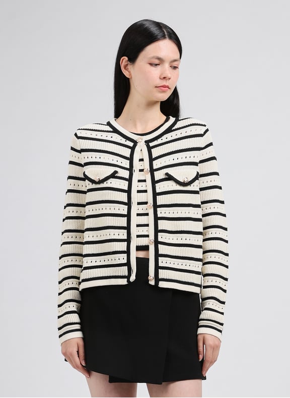 Striped cotton knit vest Multicolour by SUNCOO SUNCOO Striped cotton knit vest Multicolour