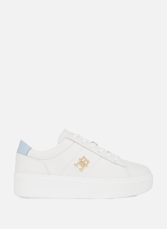 Leather sneakers White by TOMMY HILFIGER TOMMY HILFIGER Leather sneakers White