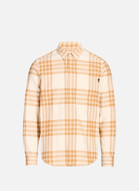 Straight cotton check shirt Beige by TIMBERLAND TIMBERLAND Straight cotton check shirt Beige