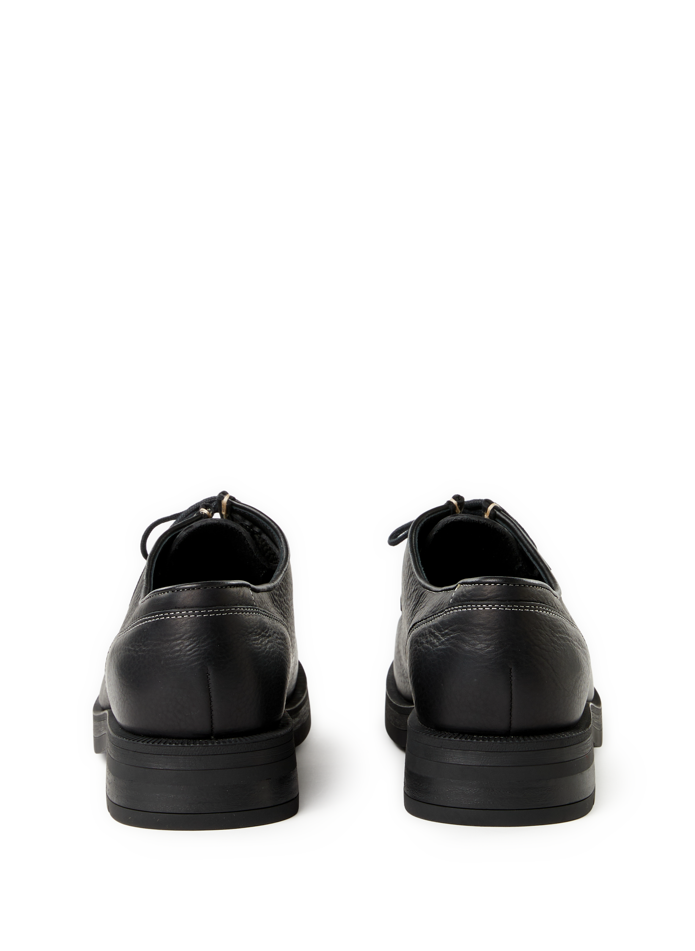 Leather wedge derbies KLEMAN Black