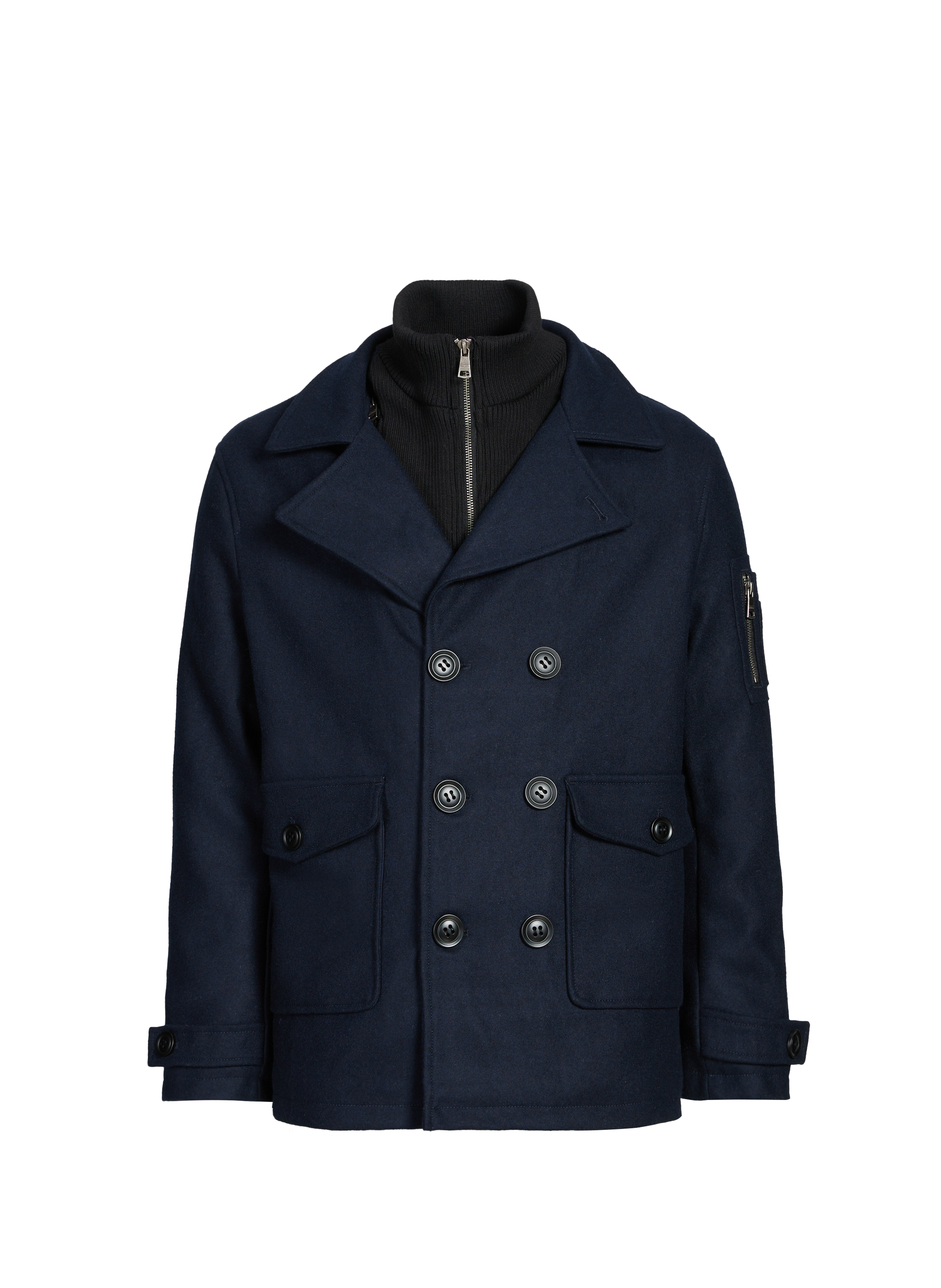 Caban Taylor en laine mélangée BOMBERS ORIGINAL Bleu