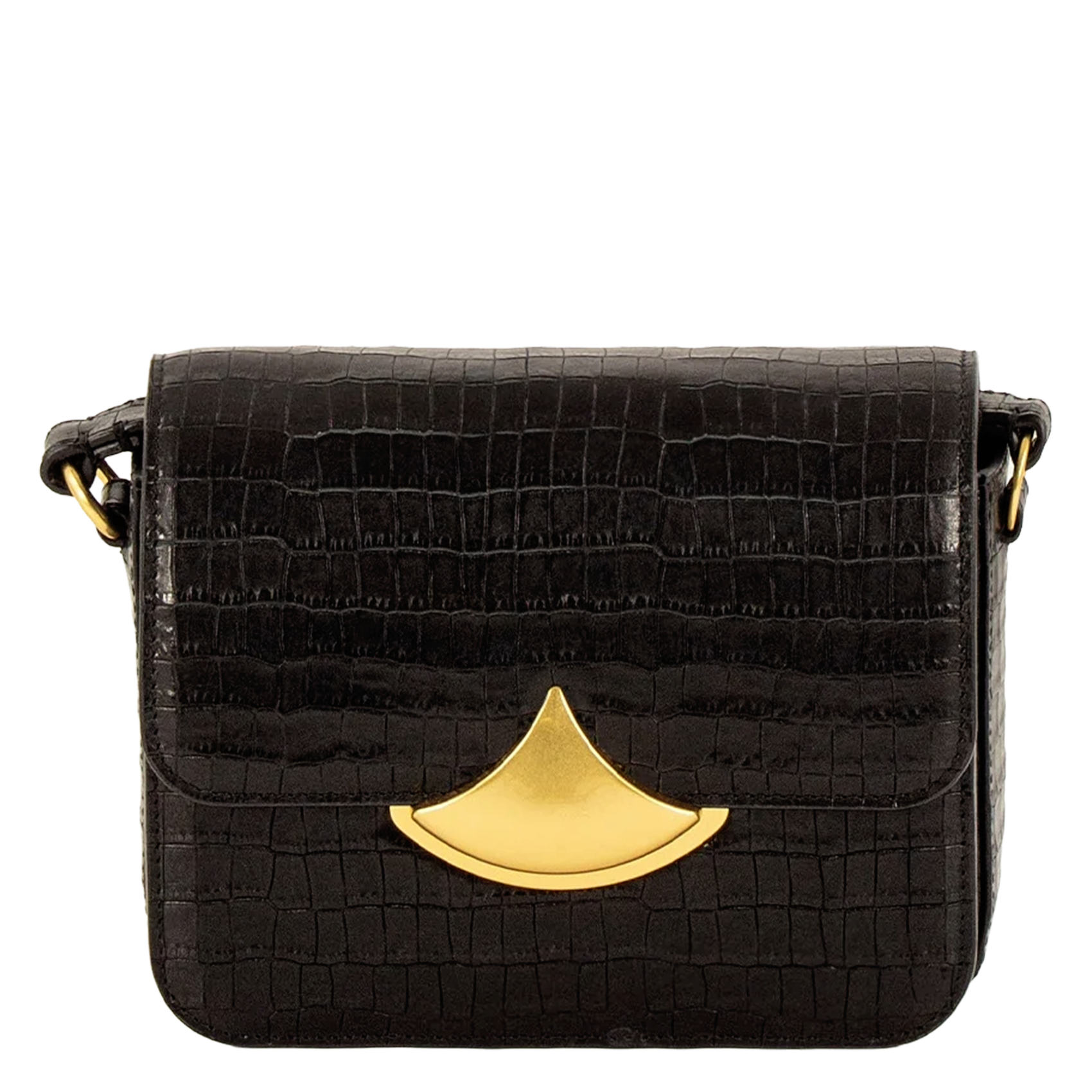 SESSUN Sac bandoulière en cuir effet crocodile diviluz mimo e Noir