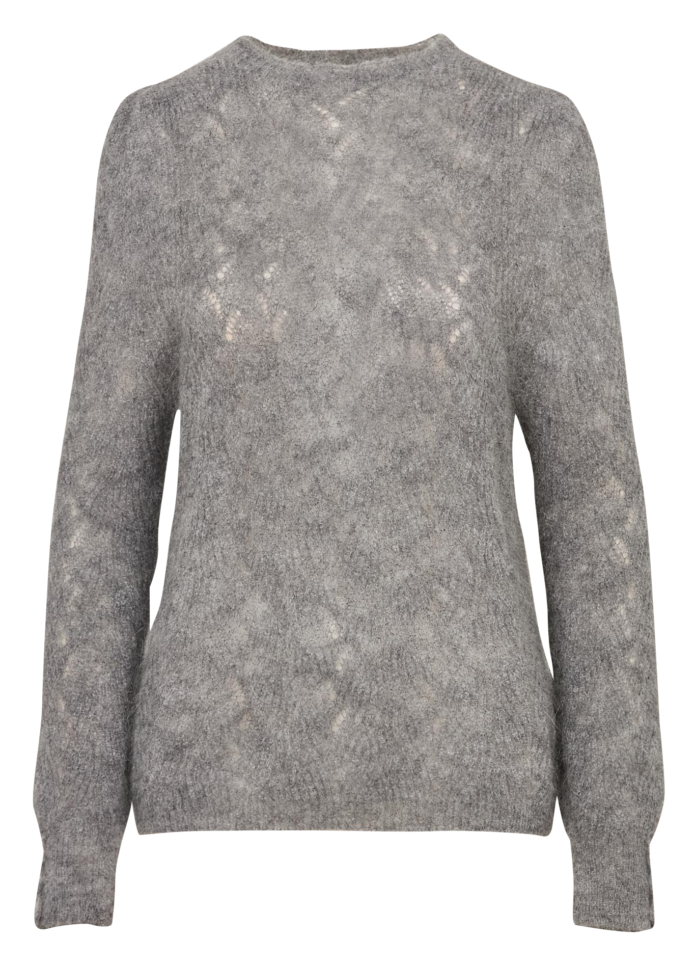 Pull droit en mohair mélangé IKKS Gris