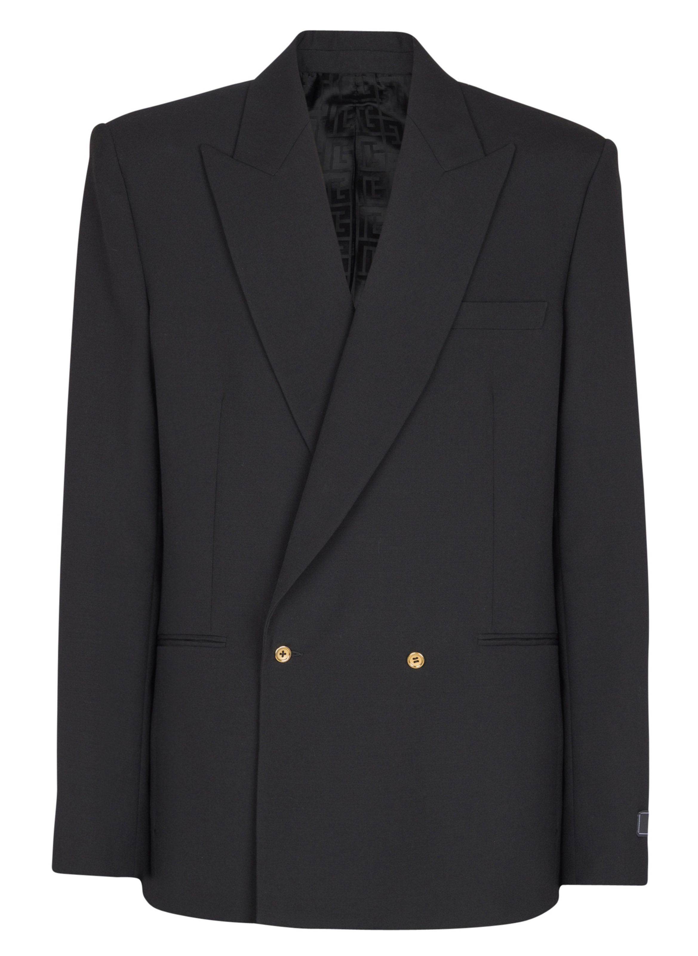 Blazer 2 boutons en laine BALMAIN Noir