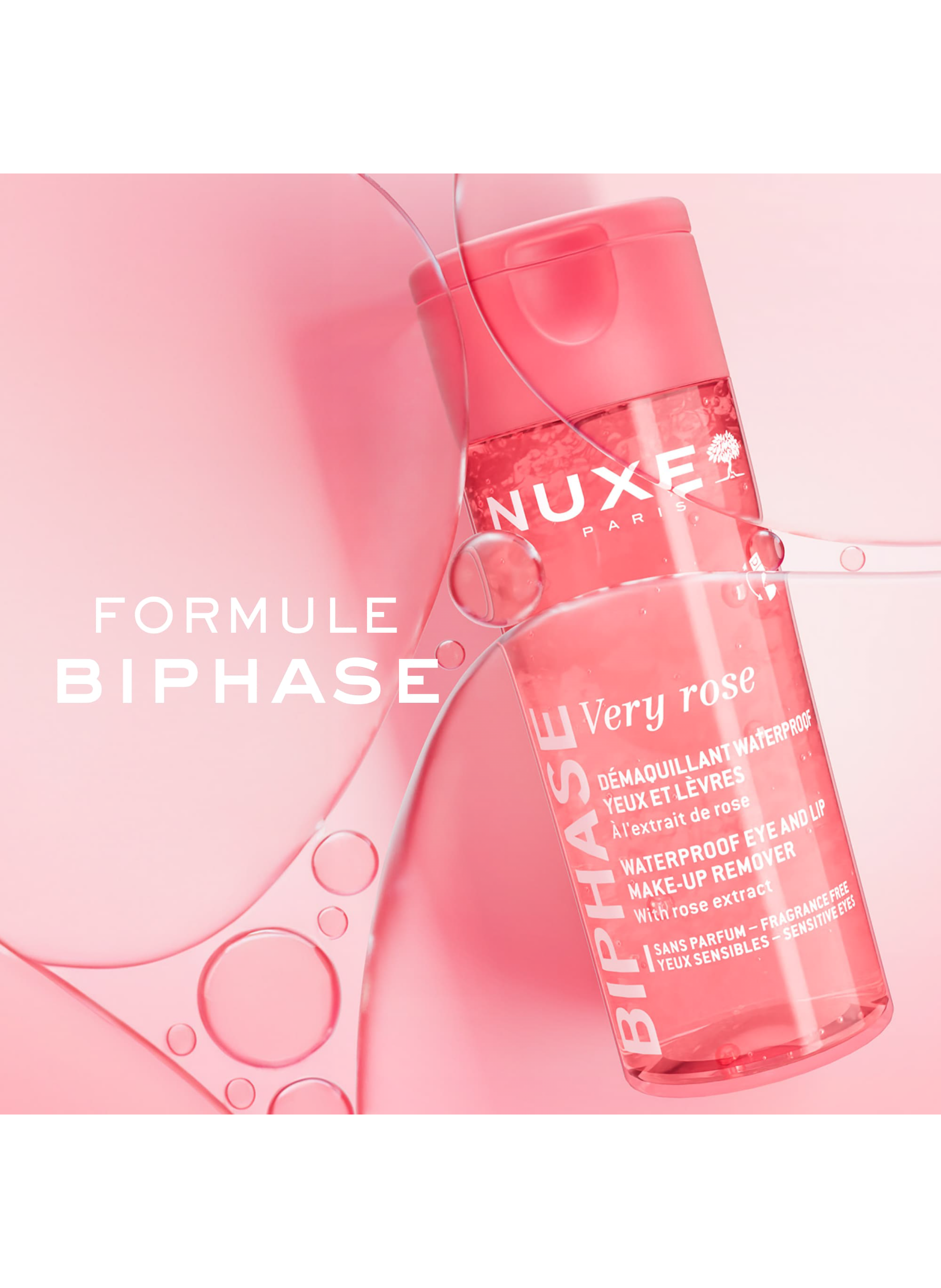 Very Rose Démaquillant Waterproof Yeux et Lèvres - Biphase NUXE No color