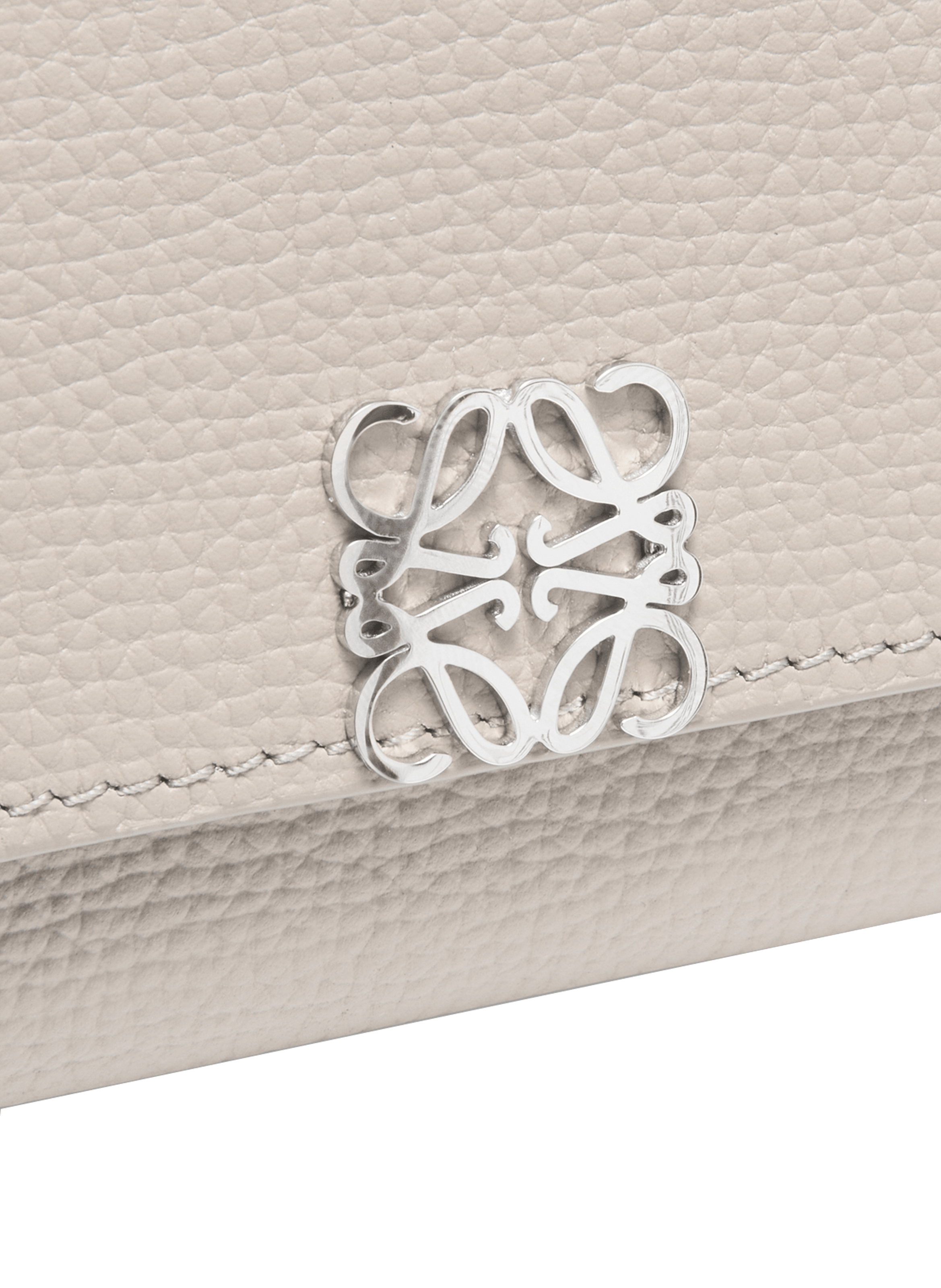 Grained calfskin vertical wallet LOEWE Grey