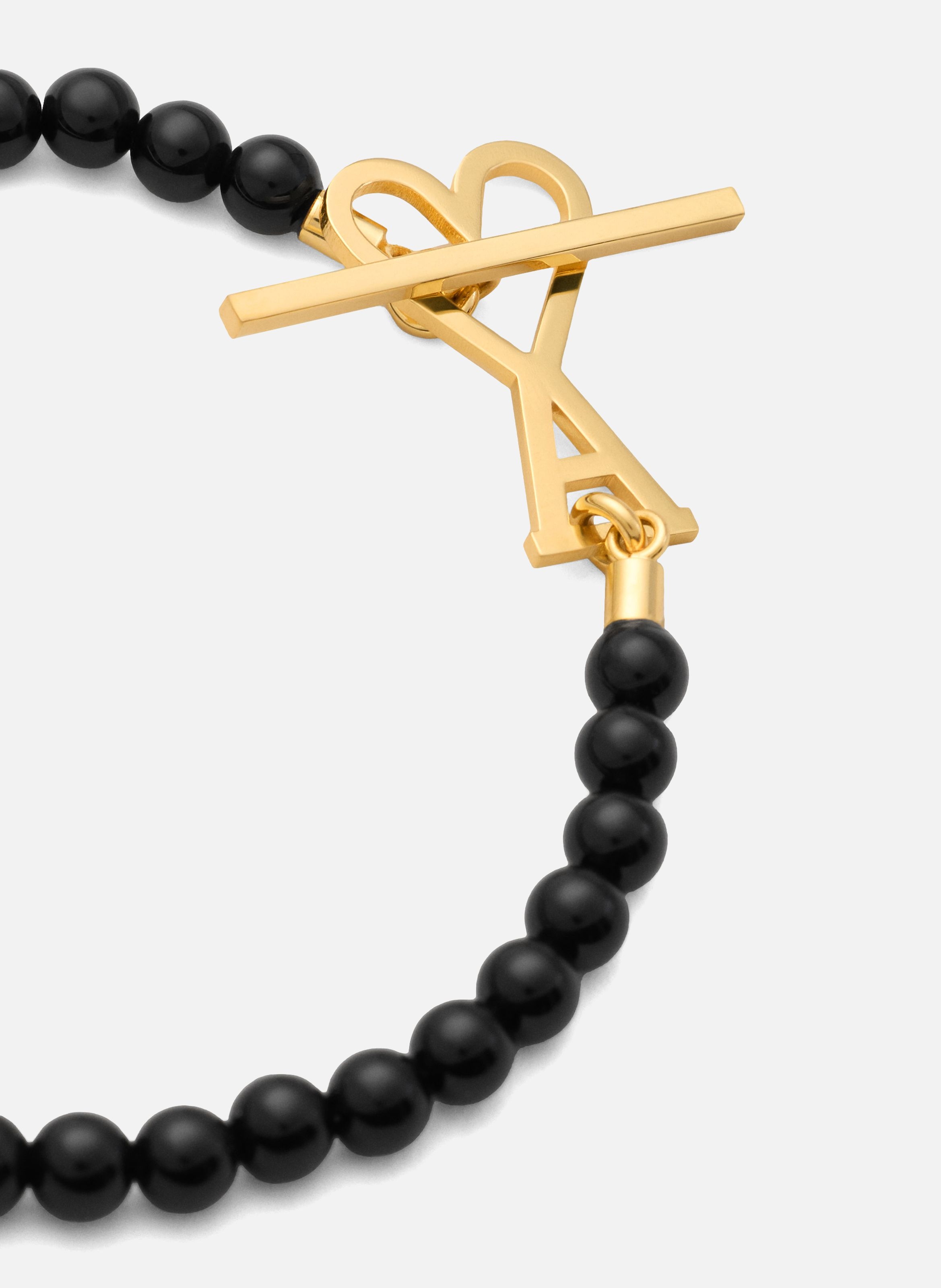 Bracelet perles d'été ami de coeur unisexe en laiton AMI PARIS Jaune