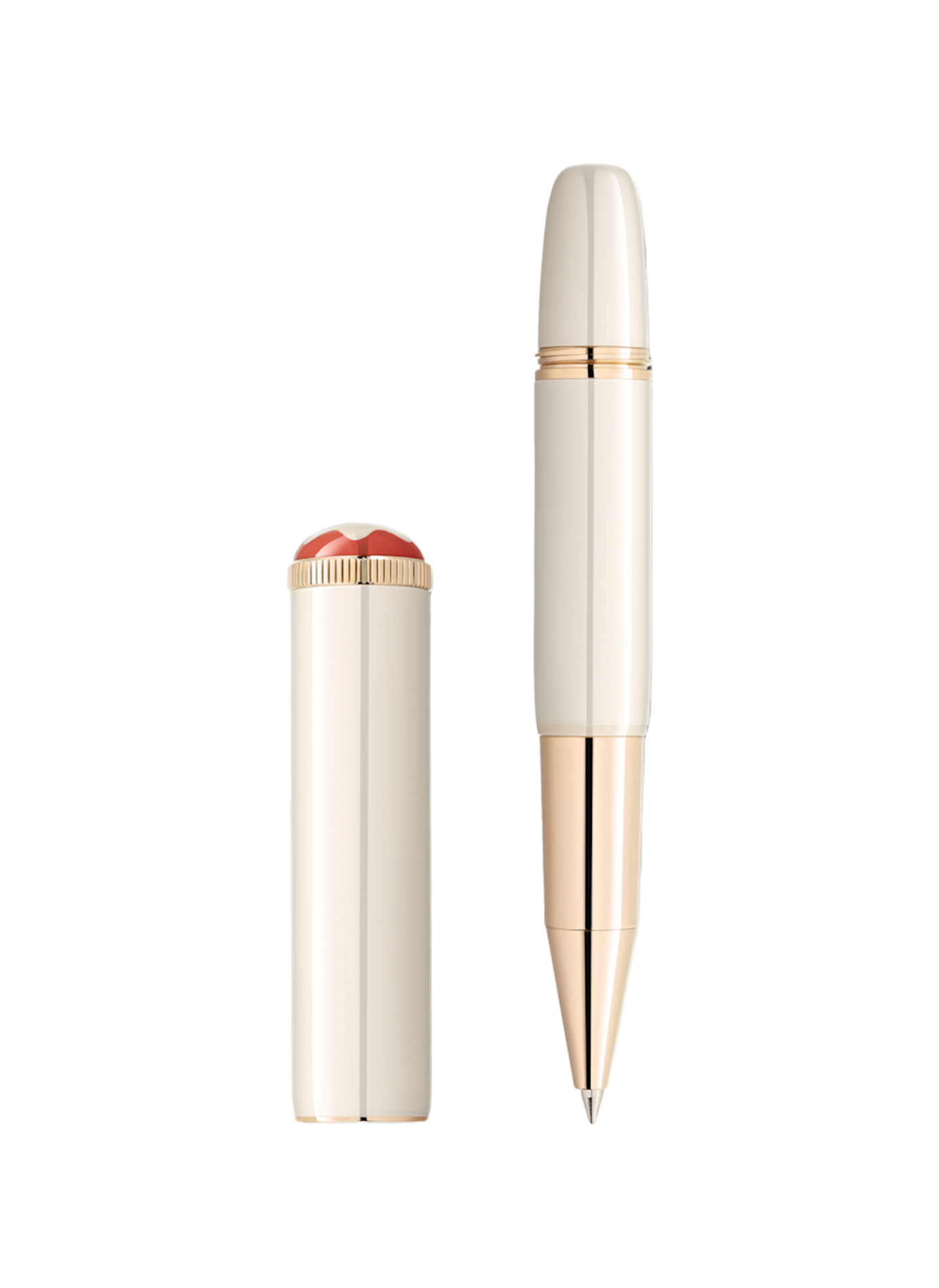 Stylo bille en laque précieuse MONTBLANC Blanc