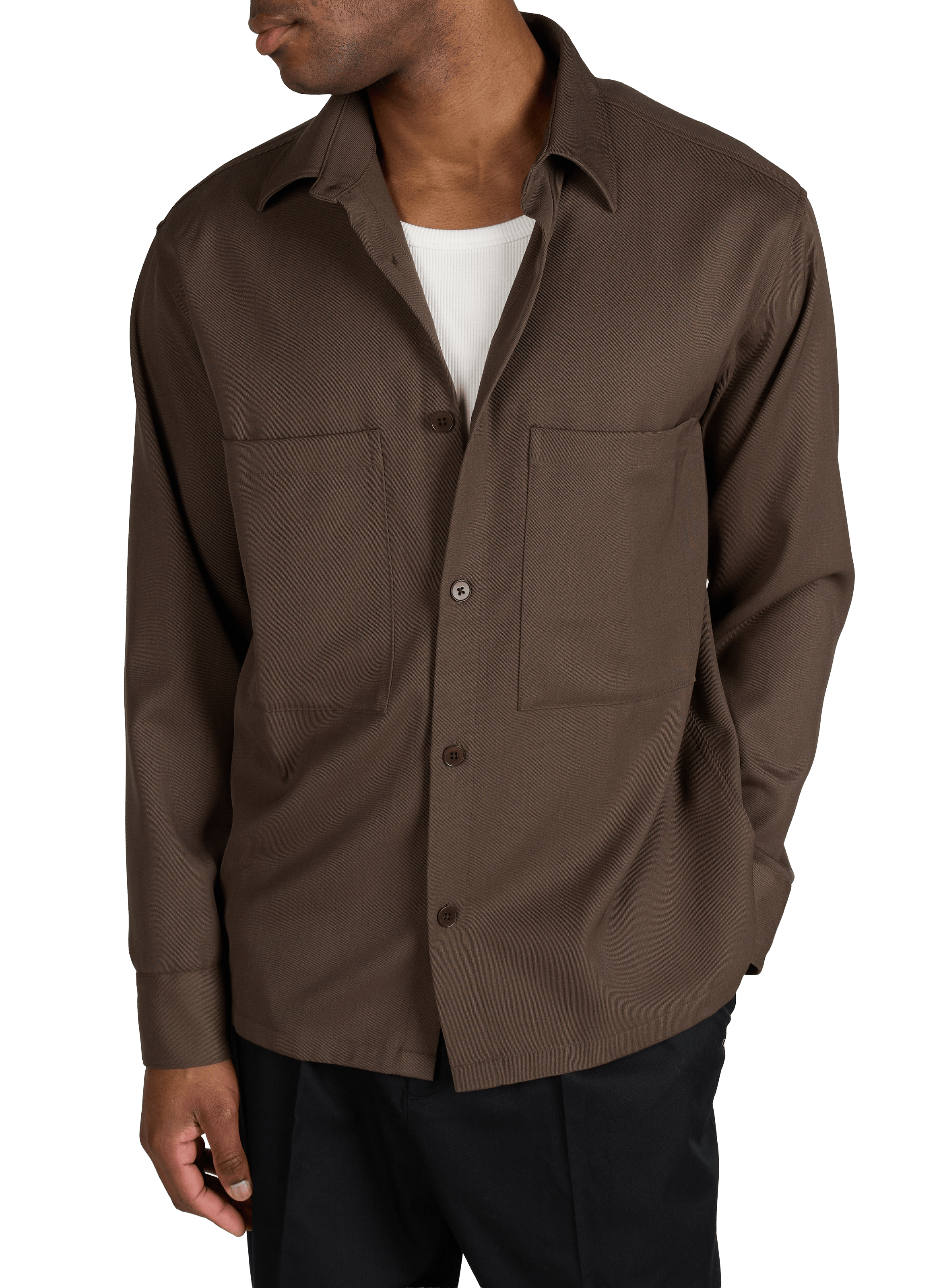 Mixed wool Freddy shirt NN.07 Brown