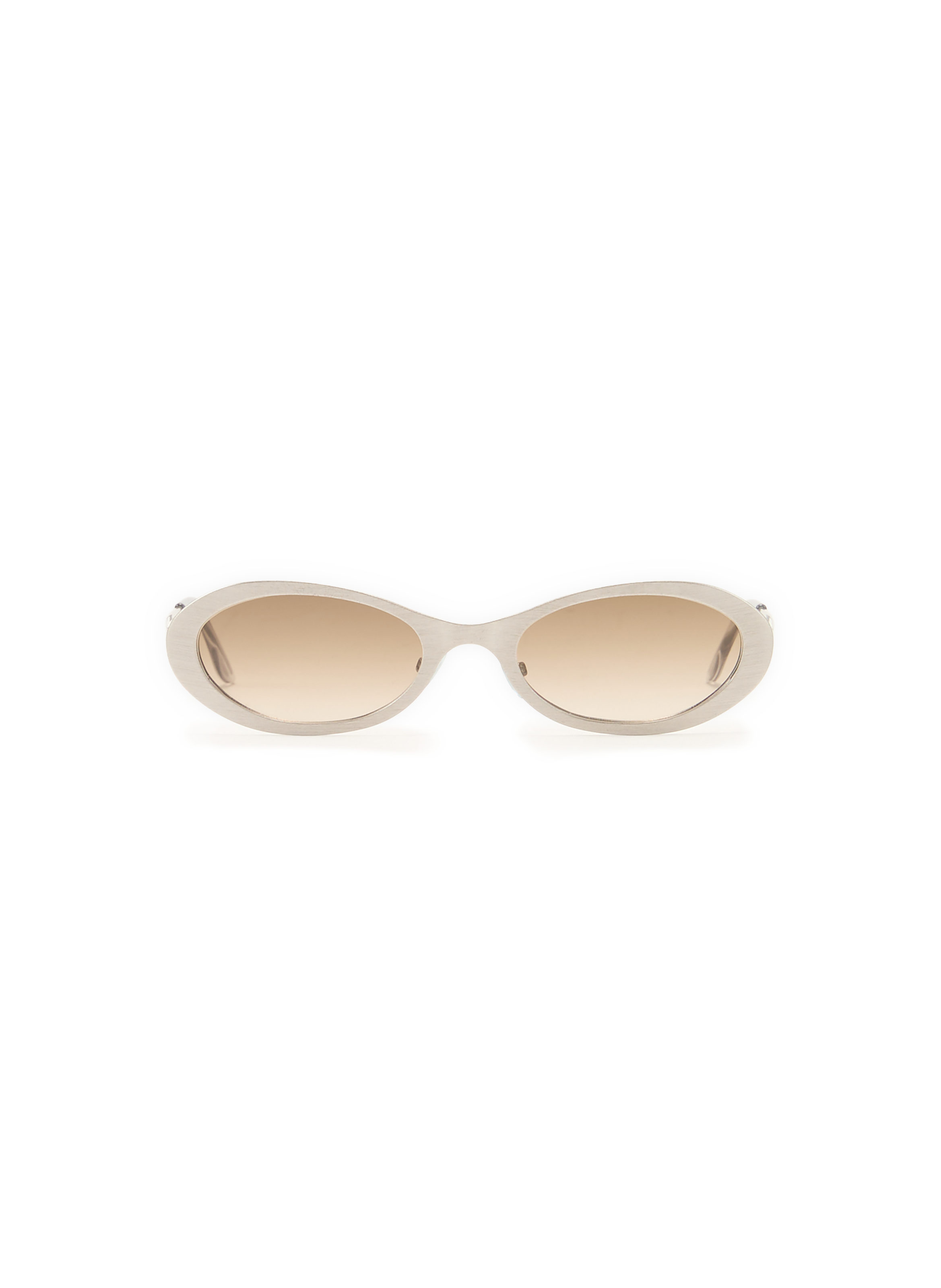 Sunglasses oval in silver OUR LEGACY Grey