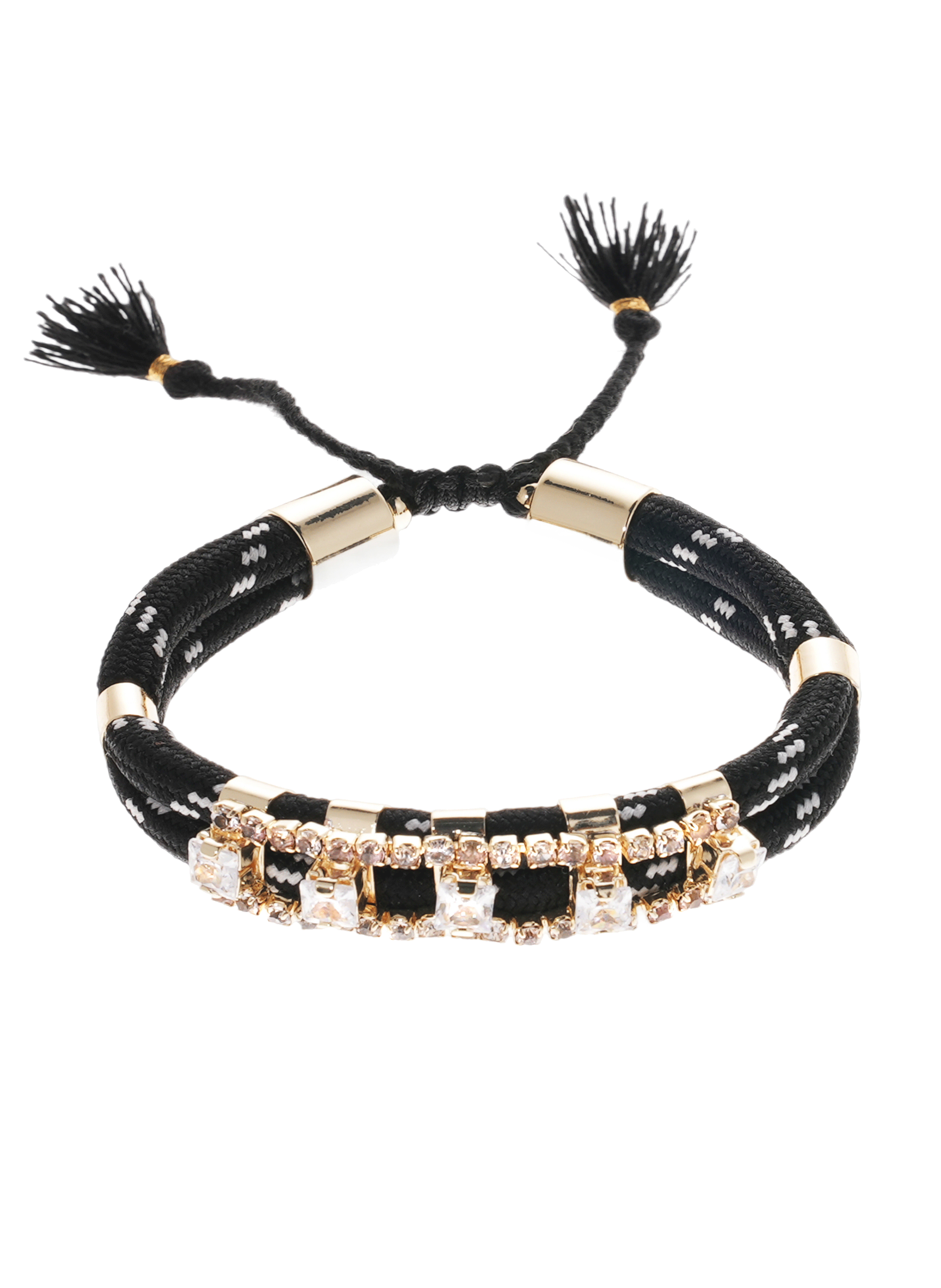 Bracelet réglable coloré iago HIPANEMA Noir